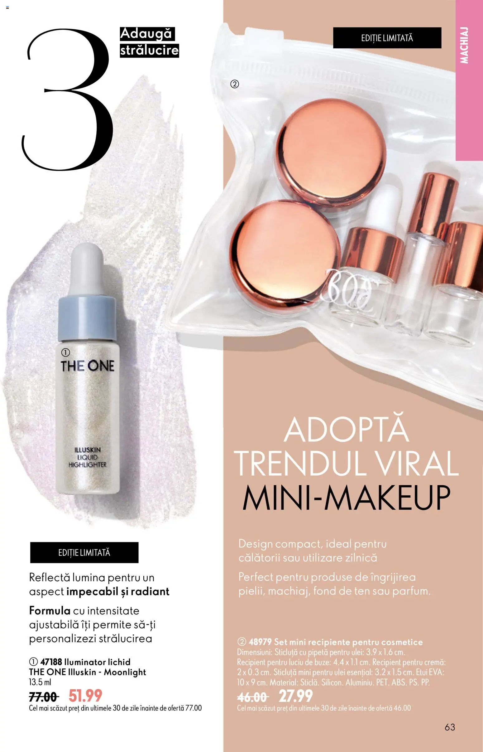 Catalog Oriflame 17 Iunie - 6 Iulie 2026 | Pagina 63 | Produse: Fond de ten, Machiaj, Iluminator, Ulei