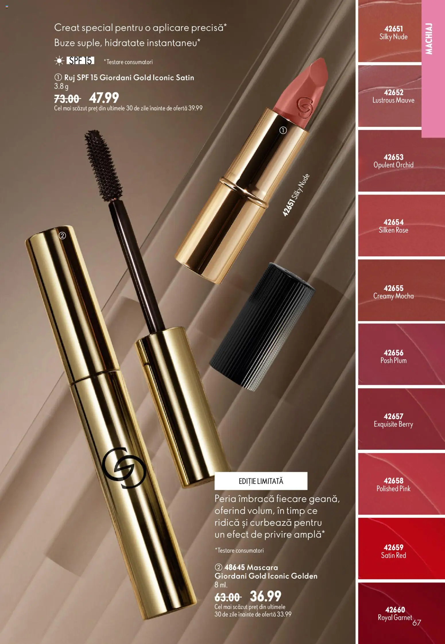 Catalog Oriflame 17 Iunie - 6 Iulie 2026 | Pagina 67 | Produse: Machiaj, Mascara, Ruj