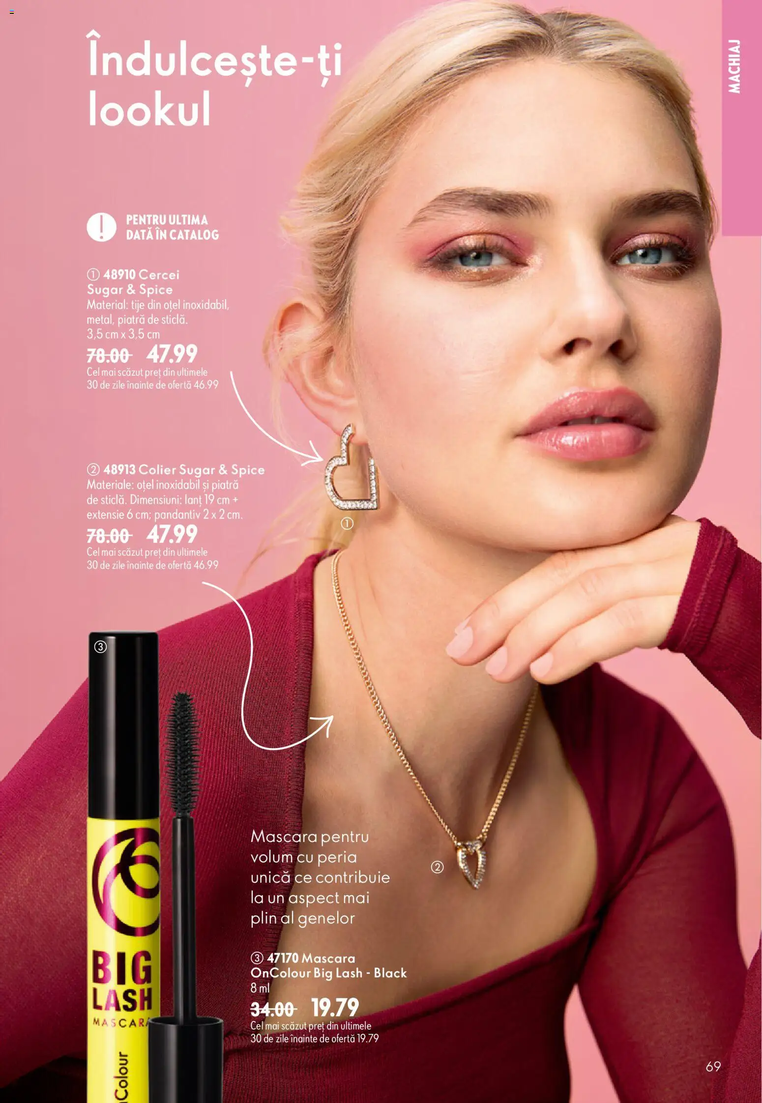 Catalog Oriflame 17 Iunie - 6 Iulie 2026 | Pagina 69 | Produse: Cercei, Colier, Machiaj, Mascara