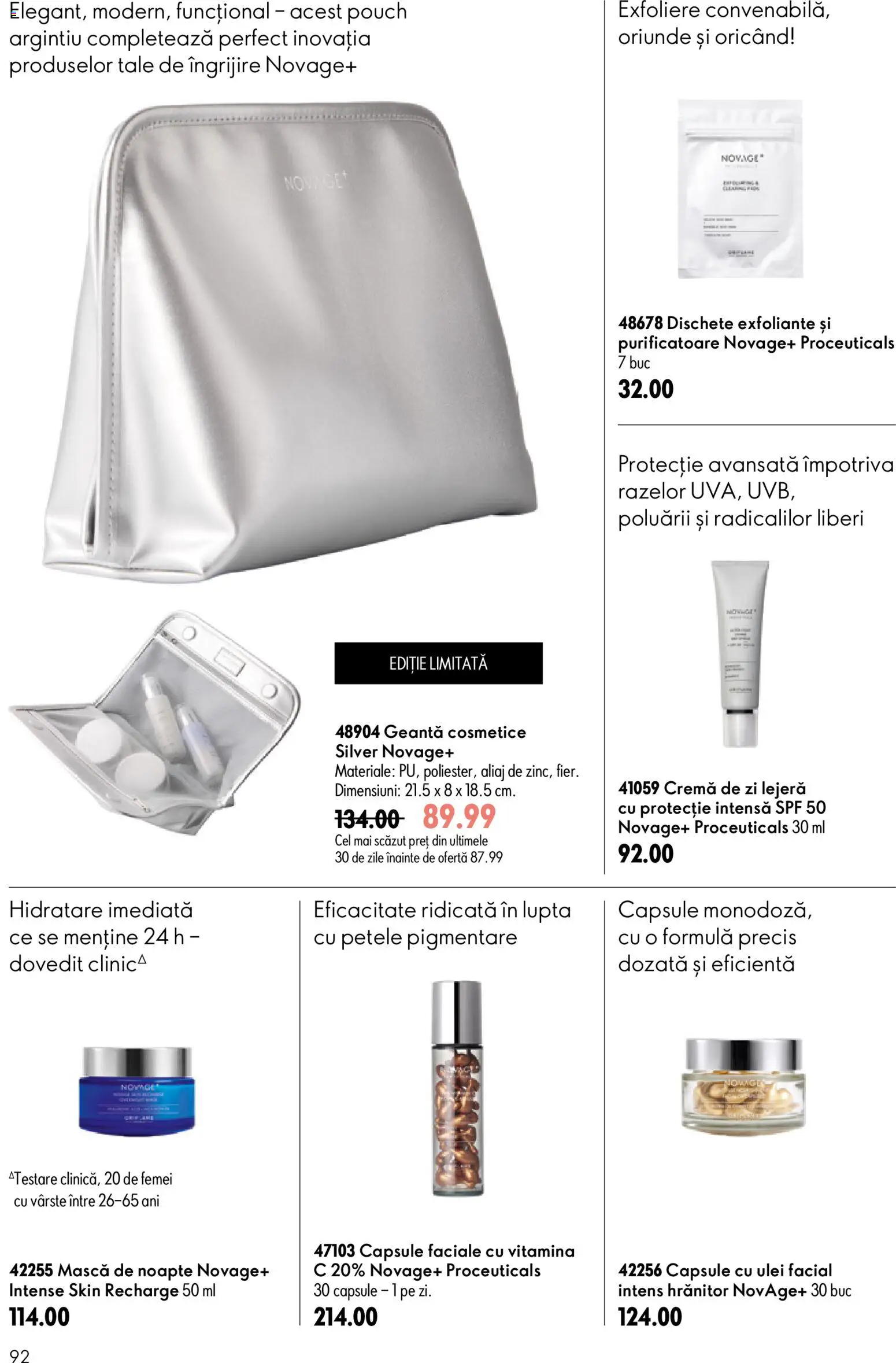 Catalog Oriflame 17 Iunie - 6 Iulie 2026 | Pagina 92 | Produse: Capsule cu ulei, Cremă de zi, Cremă, Ulei