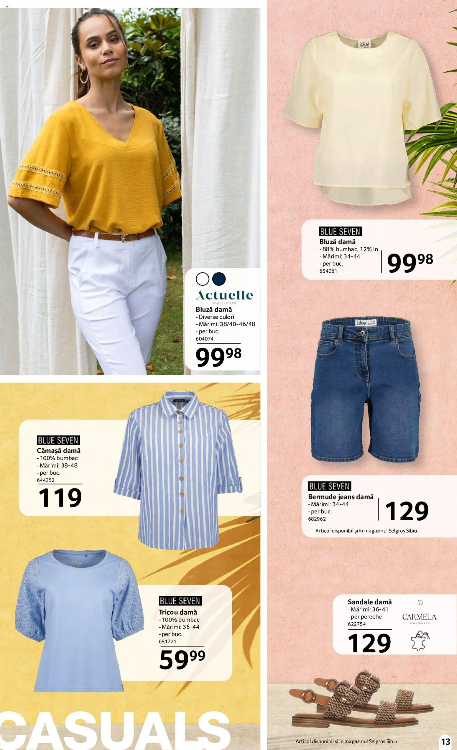 Catalog Selgros 15 Mai - 10 Iunie 2026 | Pagina 13 | Produse: Tricou, Bluză, Sandale