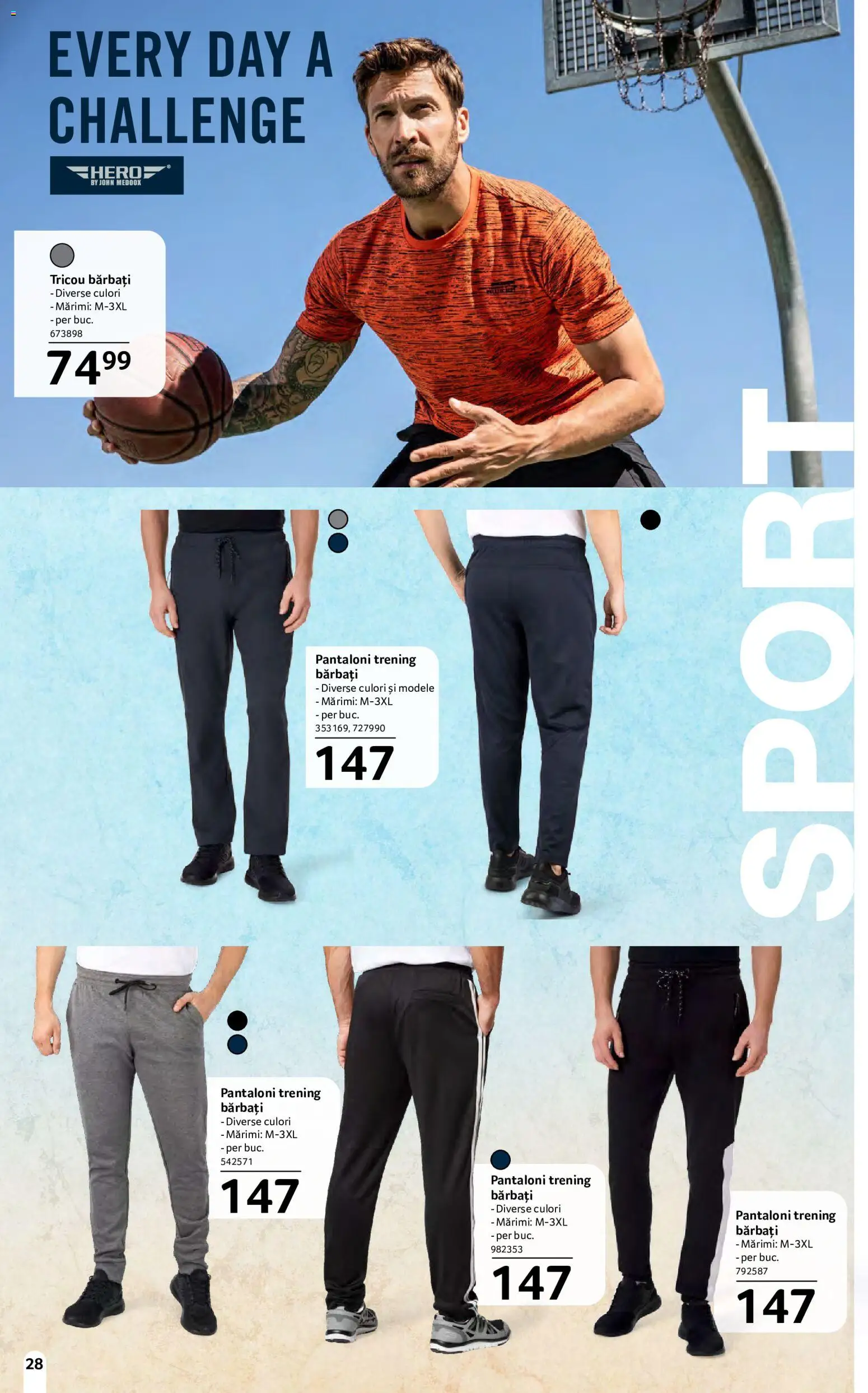 Catalog Selgros 15 Mai - 10 Iunie 2026 | Pagina 28 | Produse: Trening, Deri ve Tüy Bakımı, Tricou, Pantaloni