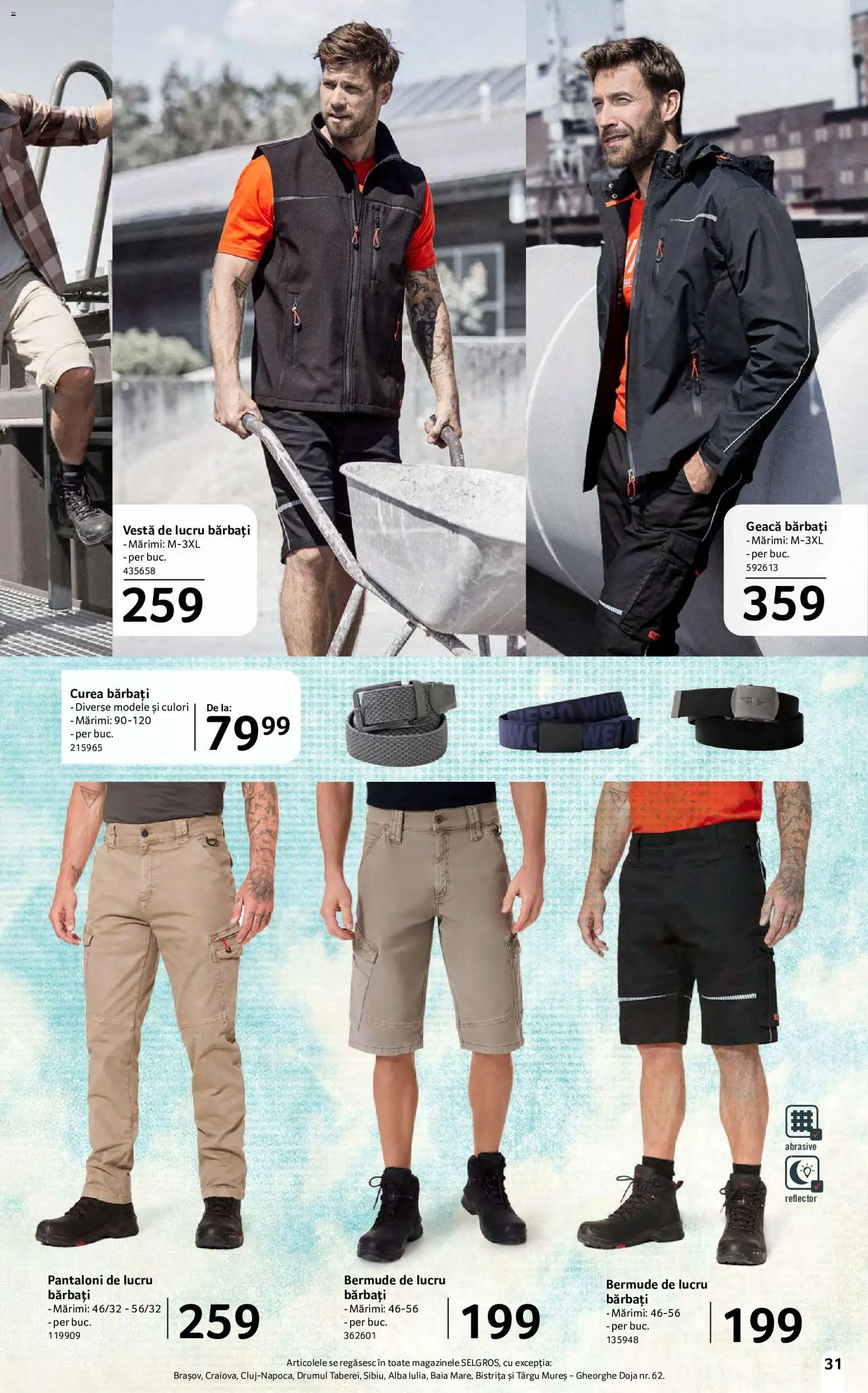 Catalog Selgros 15 Mai - 10 Iunie 2026 | Pagina 31 | Produse: Curea, Vestă, Geacă, Pantaloni