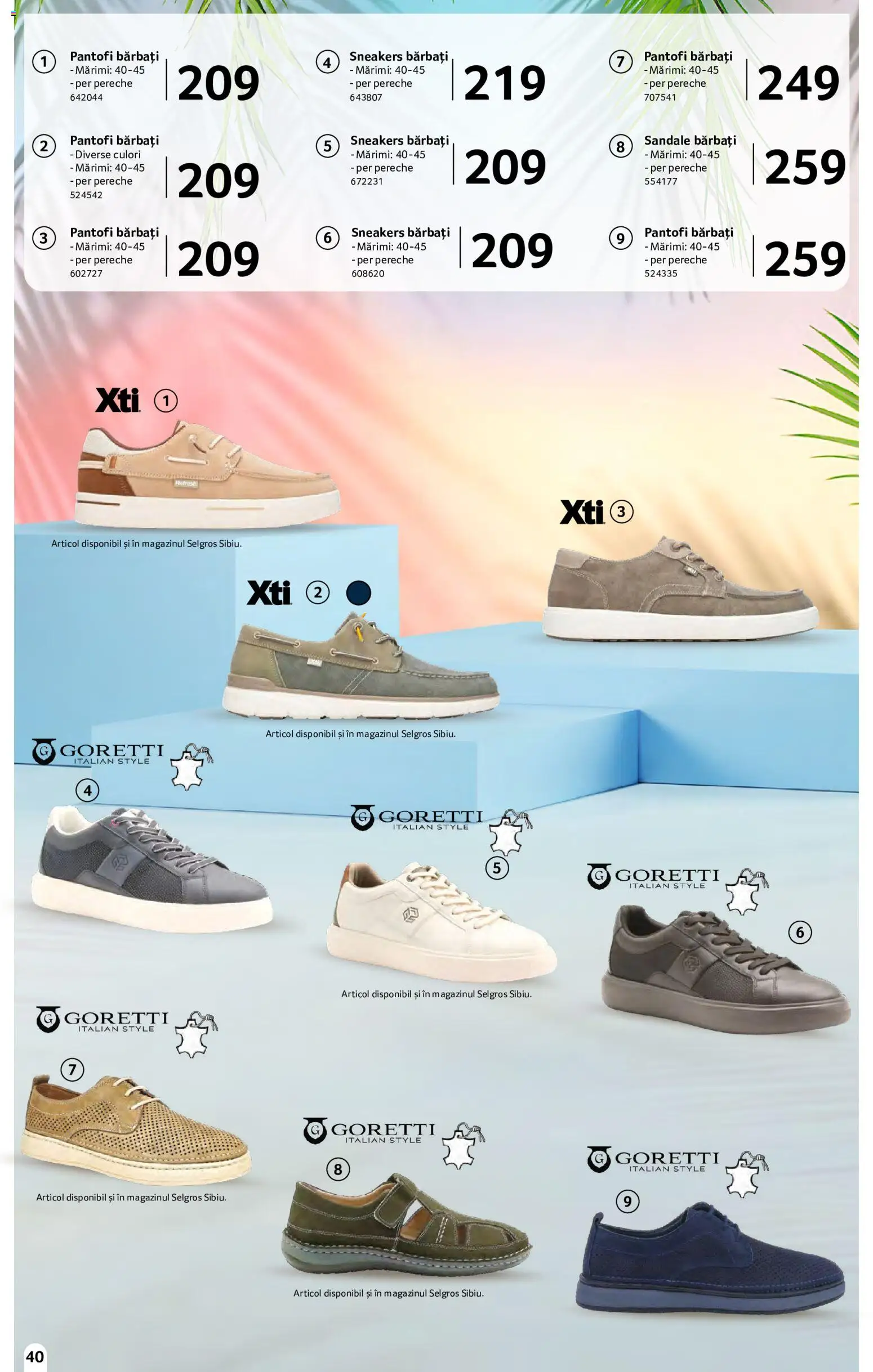 Catalog Selgros 15 Mai - 10 Iunie 2026 | Pagina 40 | Produse: Delgeç, Pantofi, Sandale