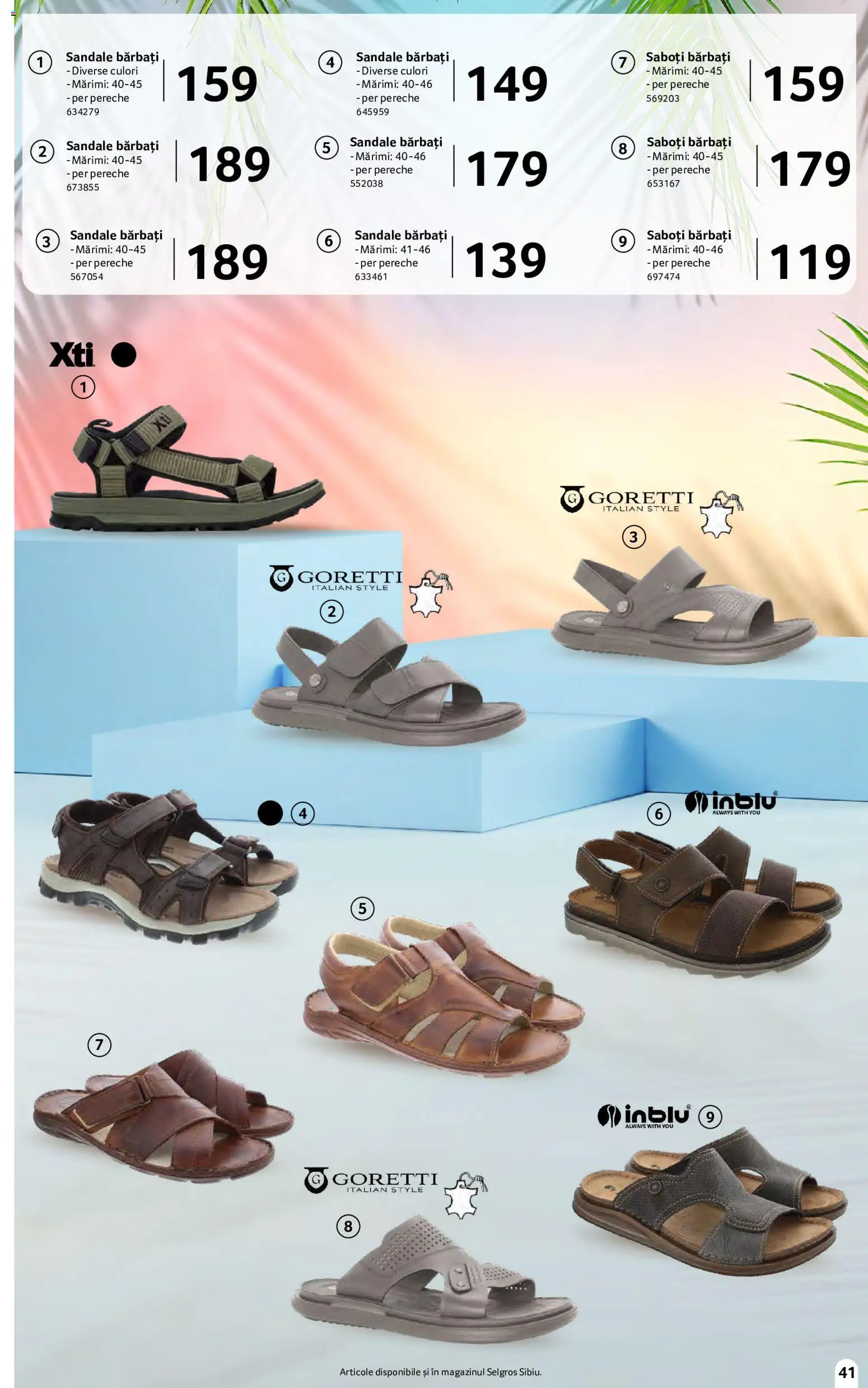 Catalog Selgros 15 Mai - 10 Iunie 2026 | Pagina 41 | Produse: Delgeç, Sandale