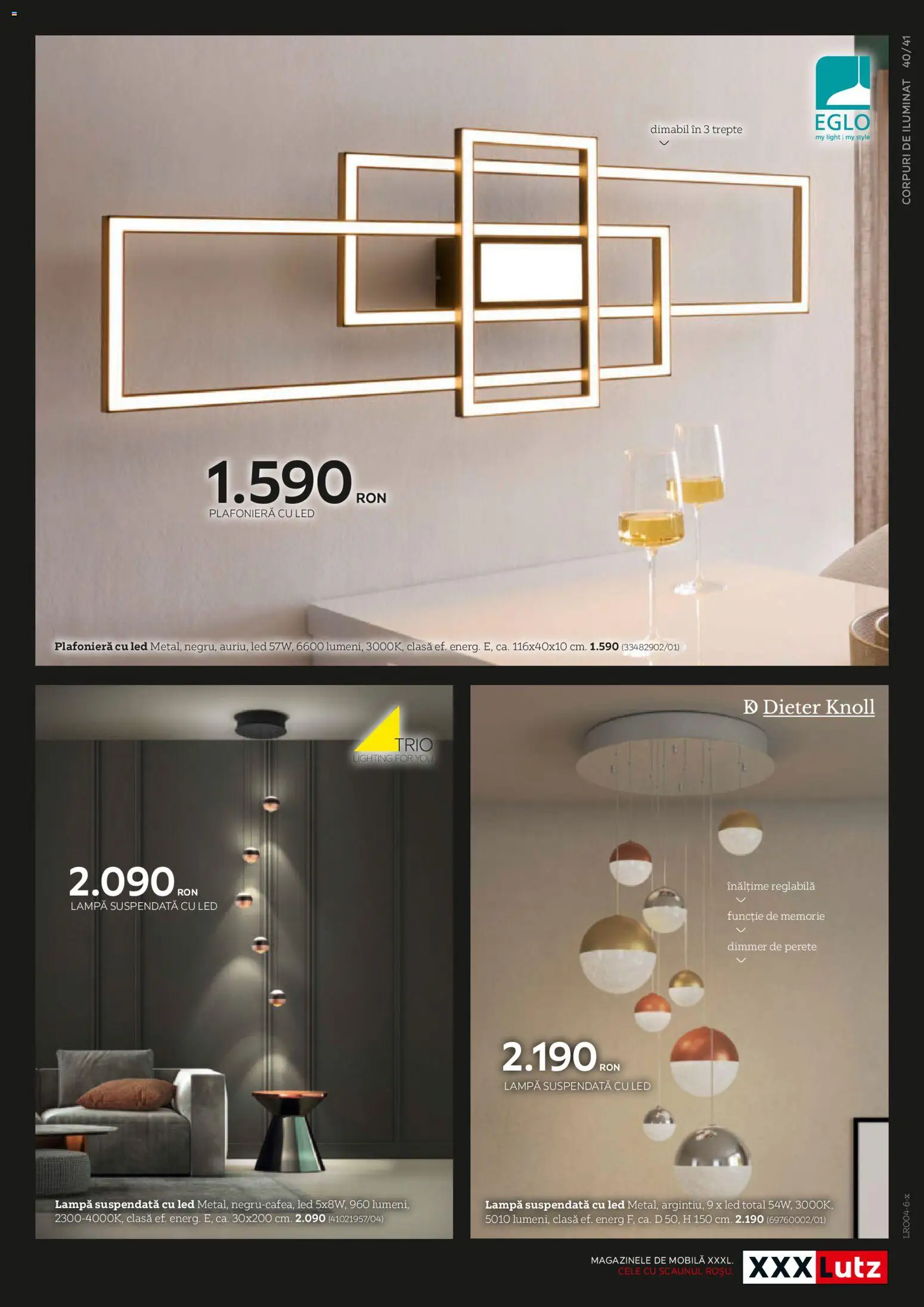 Catalog XXXLutz 14 Mai - 30 Decembrie 2026 | Pagina 41 | Produse: Delgeç, Memorie, Plafonieră, Lampă