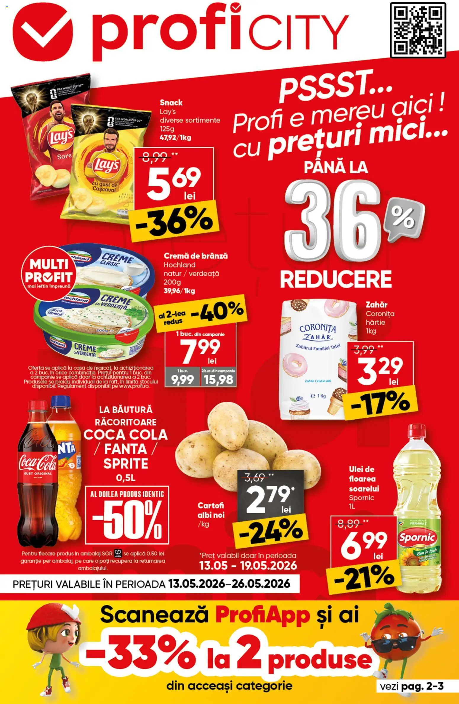 Catalog Profi 13 - 25 Mai 2026 | Pagina 1 | Produse: Cașcaval, Sare, Zahăr, Verdeață