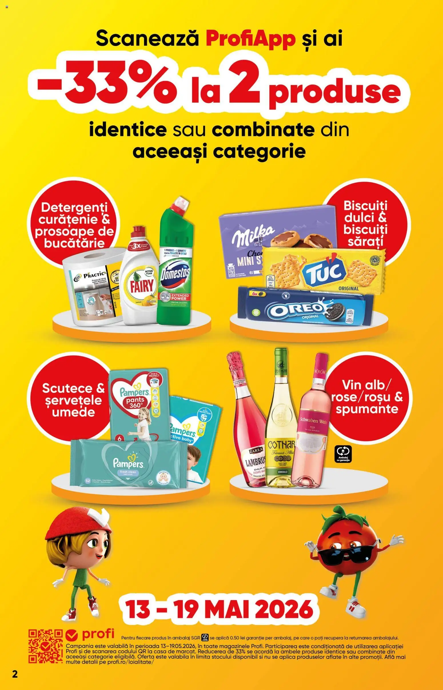 Catalog Profi 13 - 25 Mai 2026 | Pagina 2 | Produse: Bucătărie, Vin, Biscuiți, Scutece