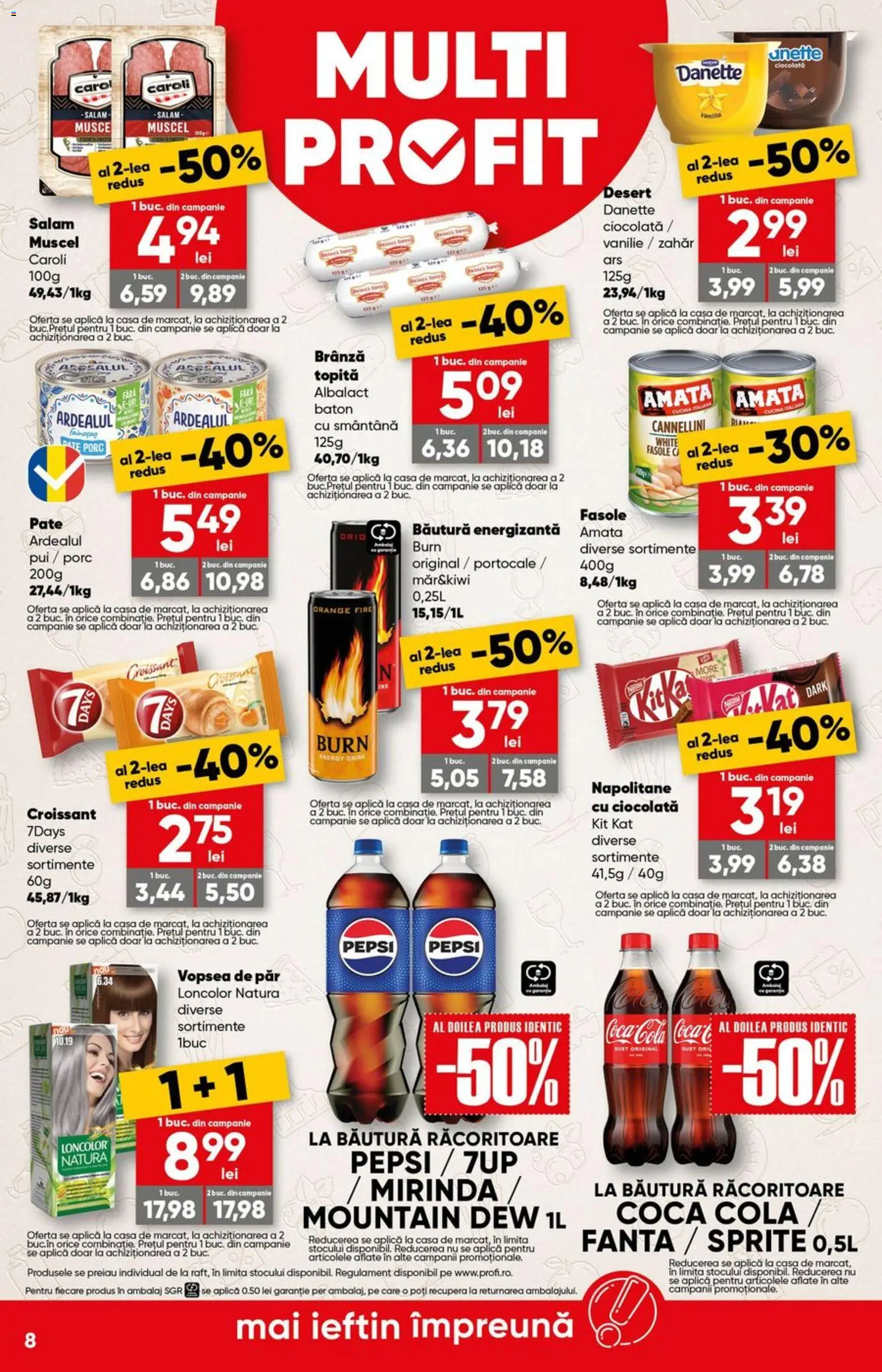Catalog Profi 13 - 25 Mai 2026 | Pagina 8 | Produse: Pate, Brânză, Salam, Vopsea de păr