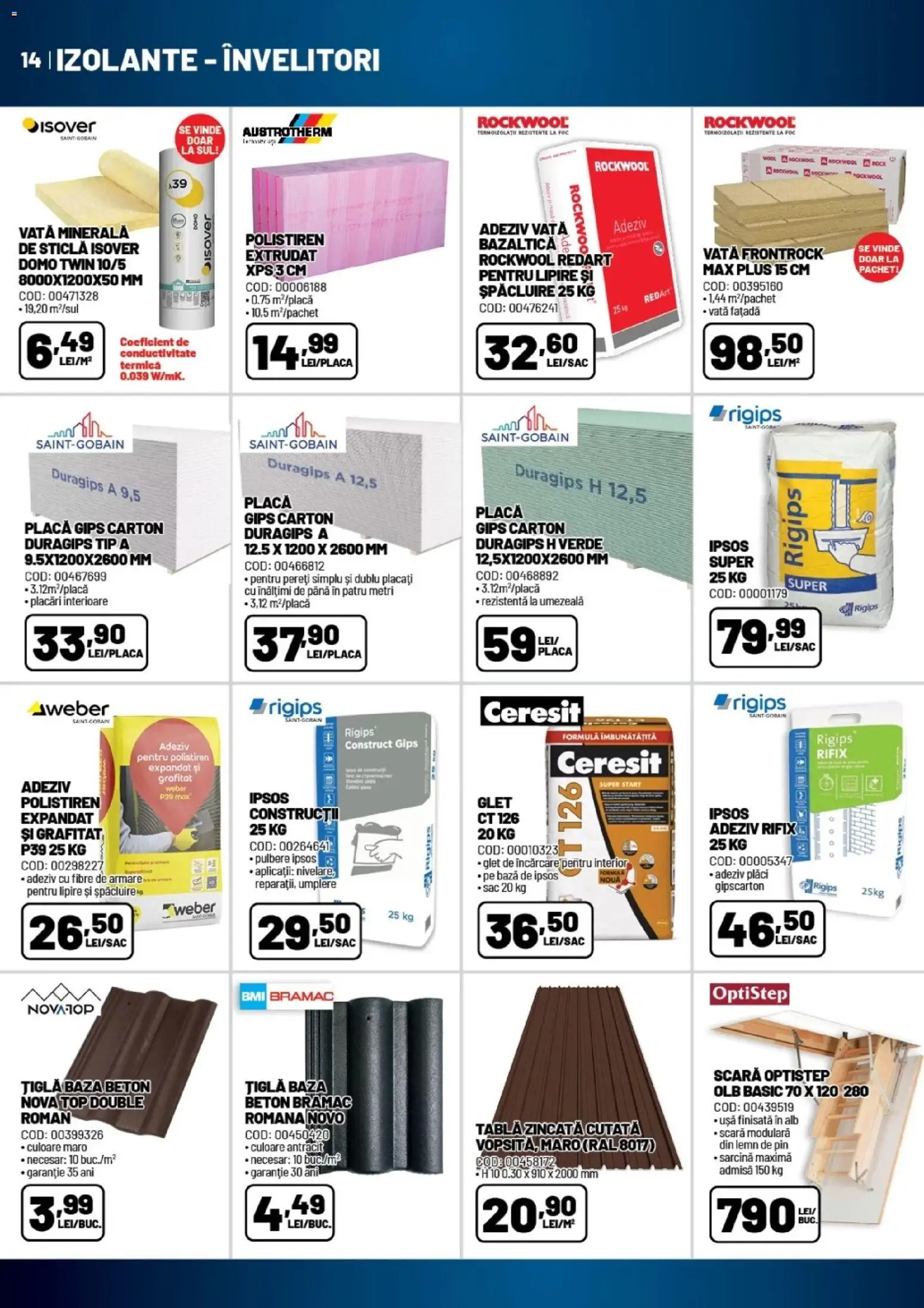 Catalog Ambient 26 Mai - 29 Iunie 2026 | Pagina 14 | Produse: Tablă, Țiglă, Polistiren, Glet