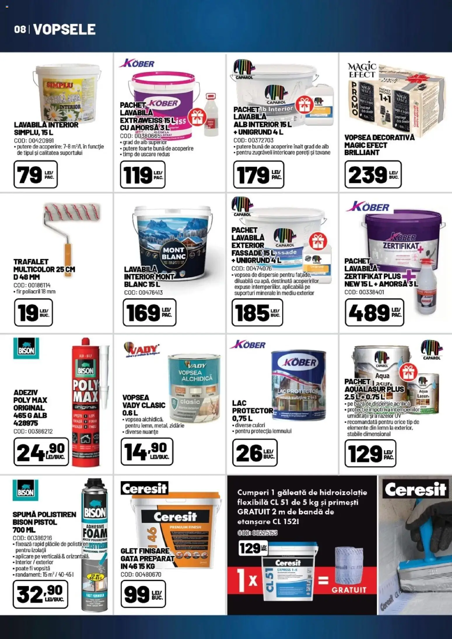 Catalog Ambient 26 Mai - 29 Iunie 2026 | Pagina 8 | Produse: Trafalet, Vopsea, Türk kahvesi öğütme değirmeni, Amorsă