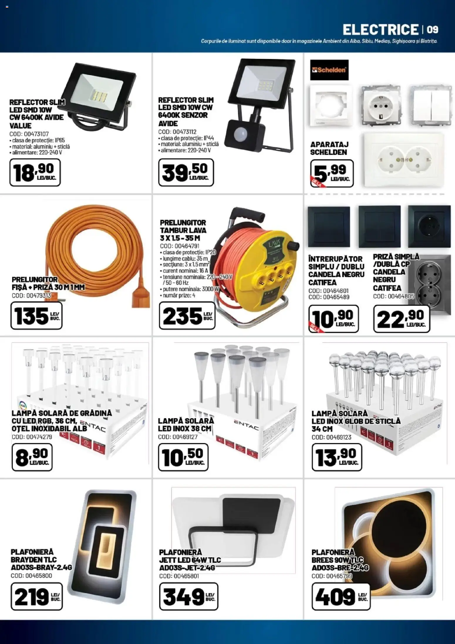 Catalog Ambient 26 Mai - 29 Iunie 2026 | Pagina 9 | Produse: Cablu, Plafonieră, Babak, Lampă