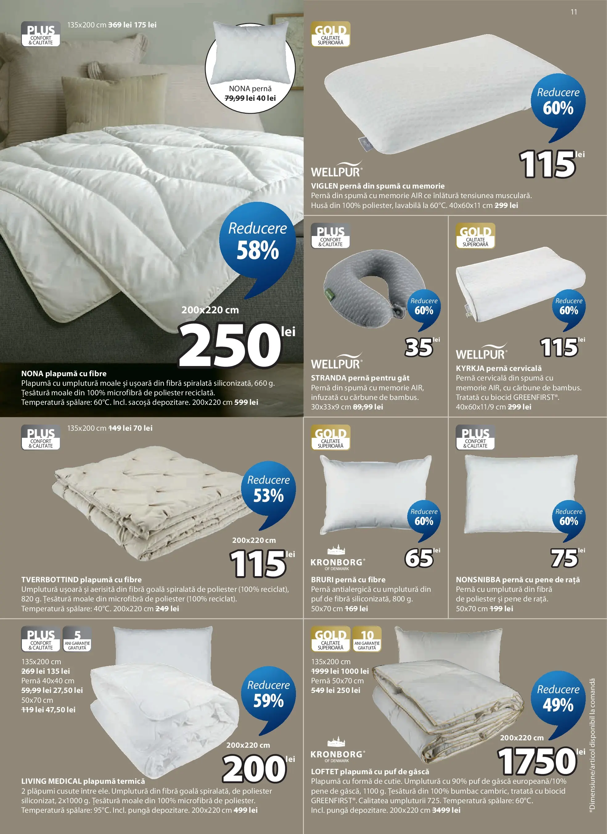 Catalog JYSK 27 Mai - 24 Iunie 2026 | Pagina 11 | Produse: Memorie, Pungă, Pernă, Plapumă