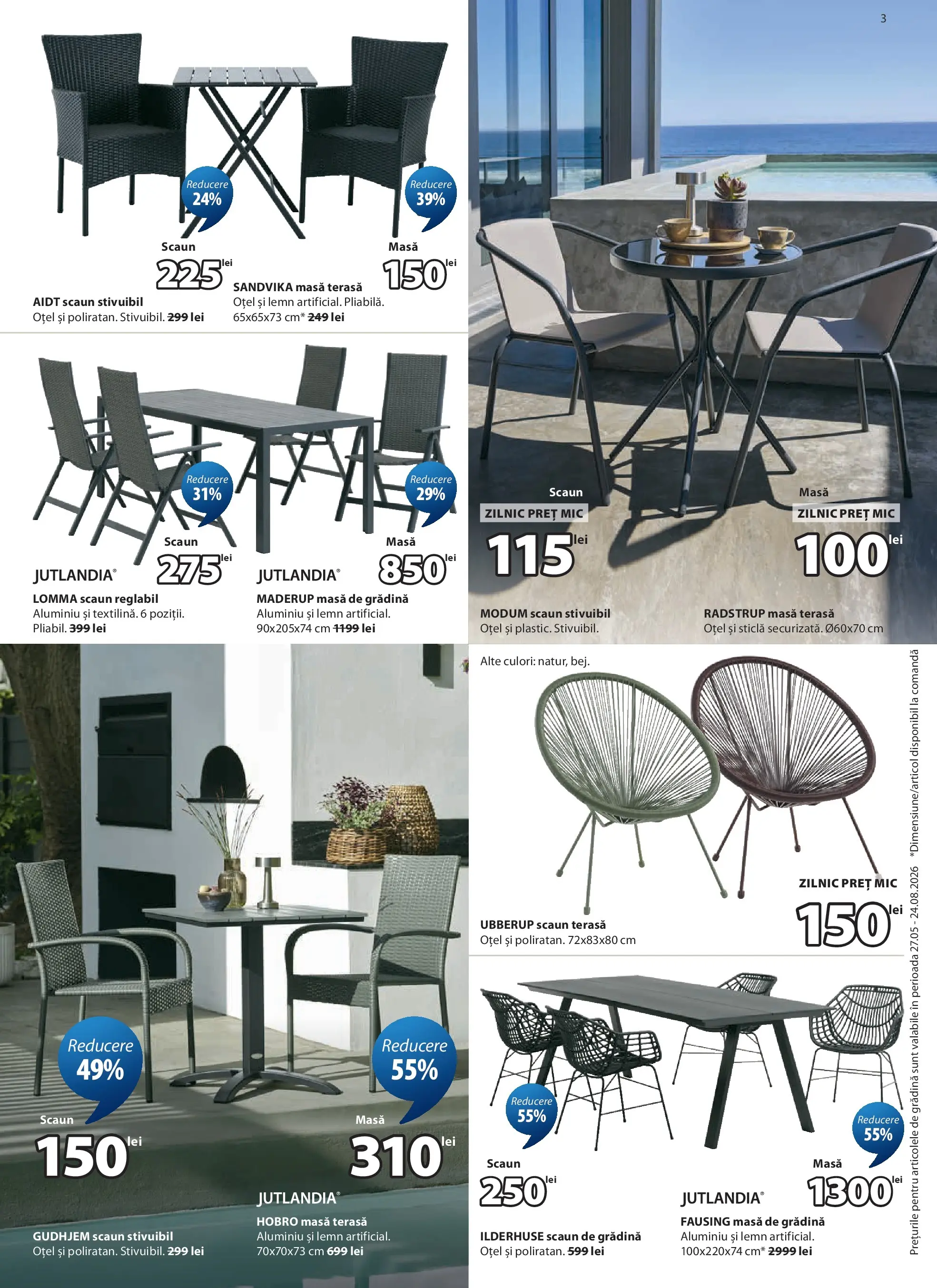 Catalog JYSK 27 Mai - 24 Iunie 2026 | Pagina 3 | Produse: Masă, Scaun