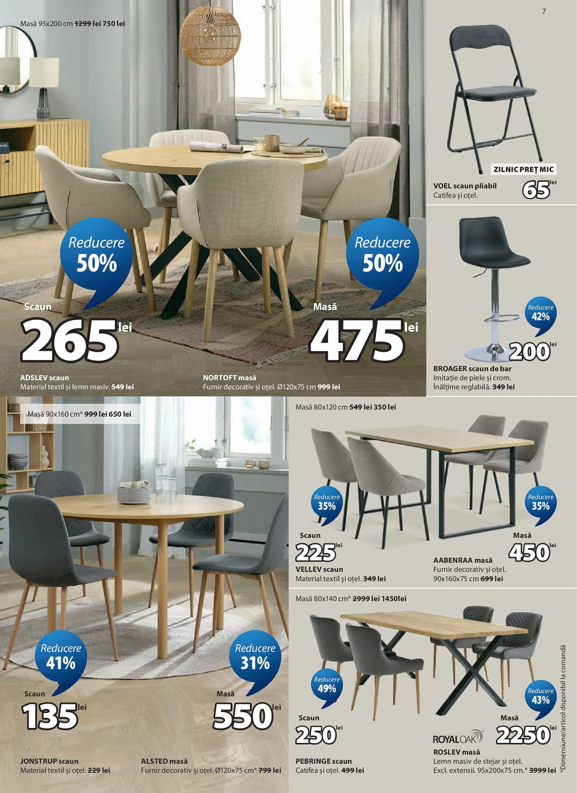 Catalog JYSK 27 Mai - 24 Iunie 2026 | Pagina 7 | Produse: Masă, Scaun, Scaun de bar