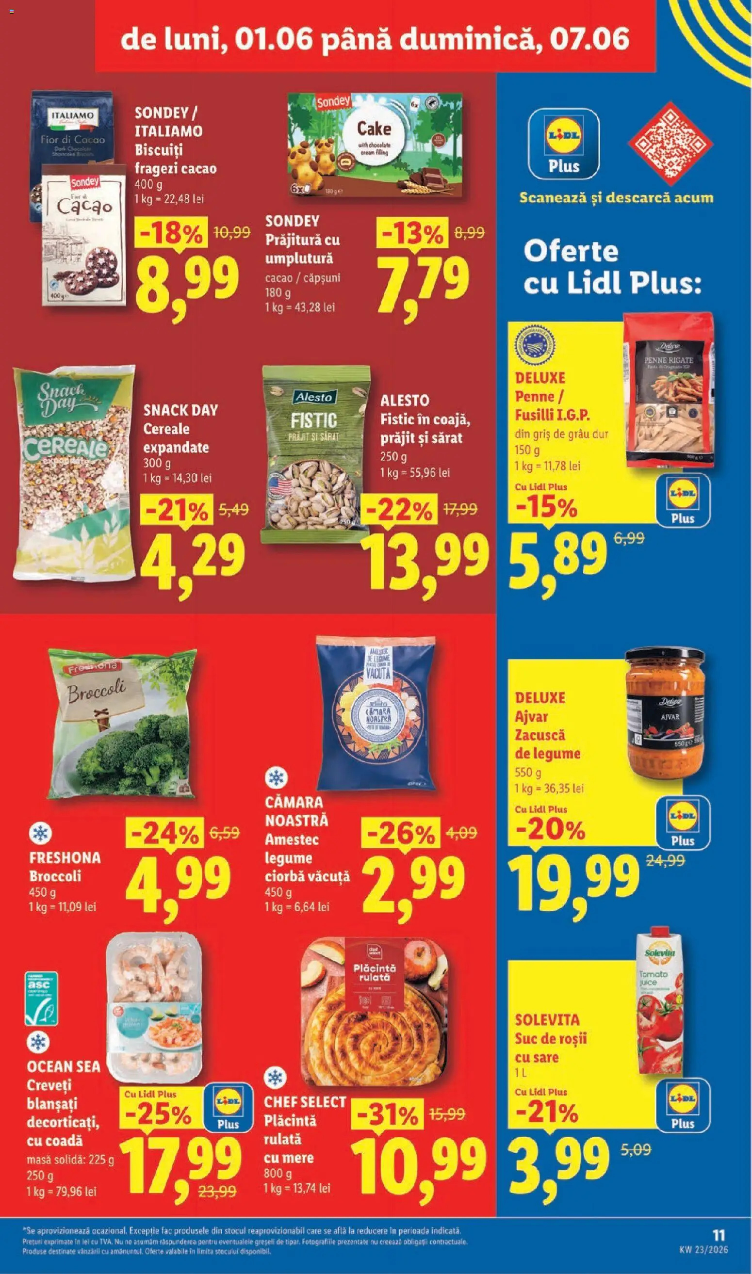 Catalog LIDL 1 - 6 Iunie 2026 | Pagina 11 | Produse: Masă, Prăjitură, Căpșuni, Legume