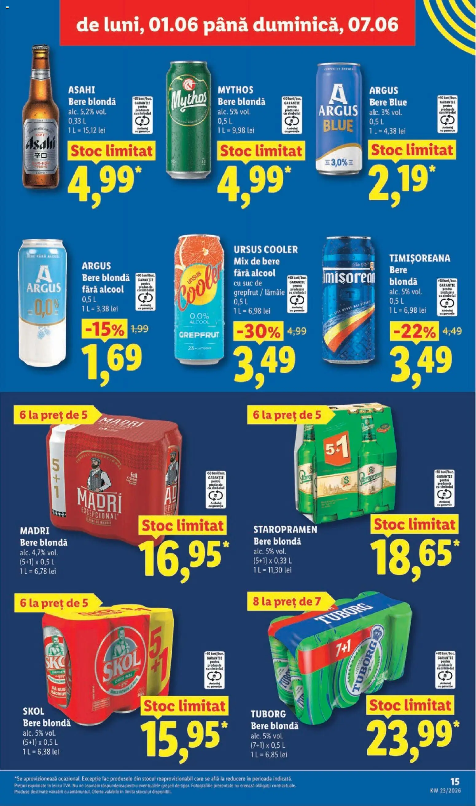 Catalog LIDL 1 - 6 Iunie 2026 | Pagina 15 | Produse: Suc, Bere, Grepfrut, Lămâie