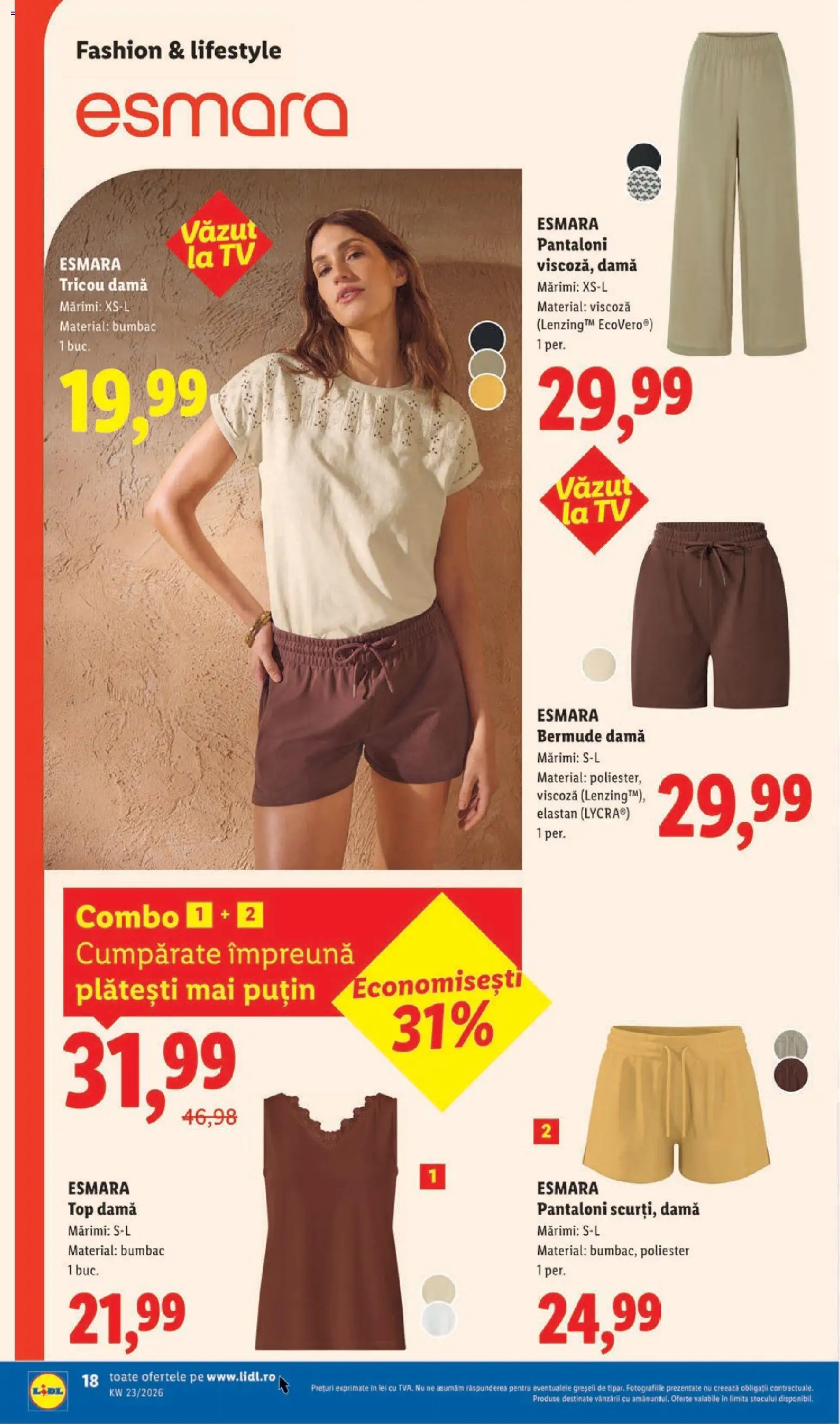 Catalog LIDL 1 - 6 Iunie 2026 | Pagina 18 | Produse: Top, Tricou, Pantaloni