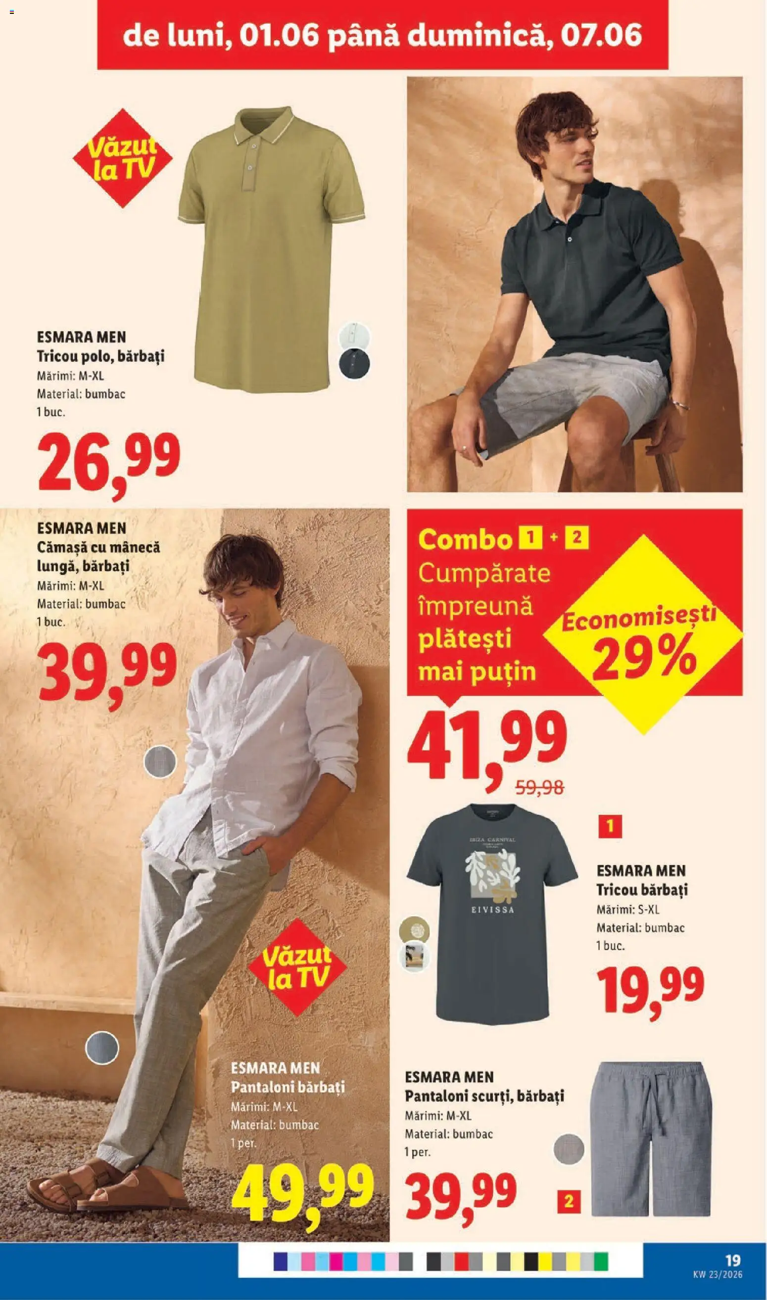 Catalog LIDL 1 - 6 Iunie 2026 | Pagina 19 | Produse: Tricou, Pantaloni, Pantaloni scurți