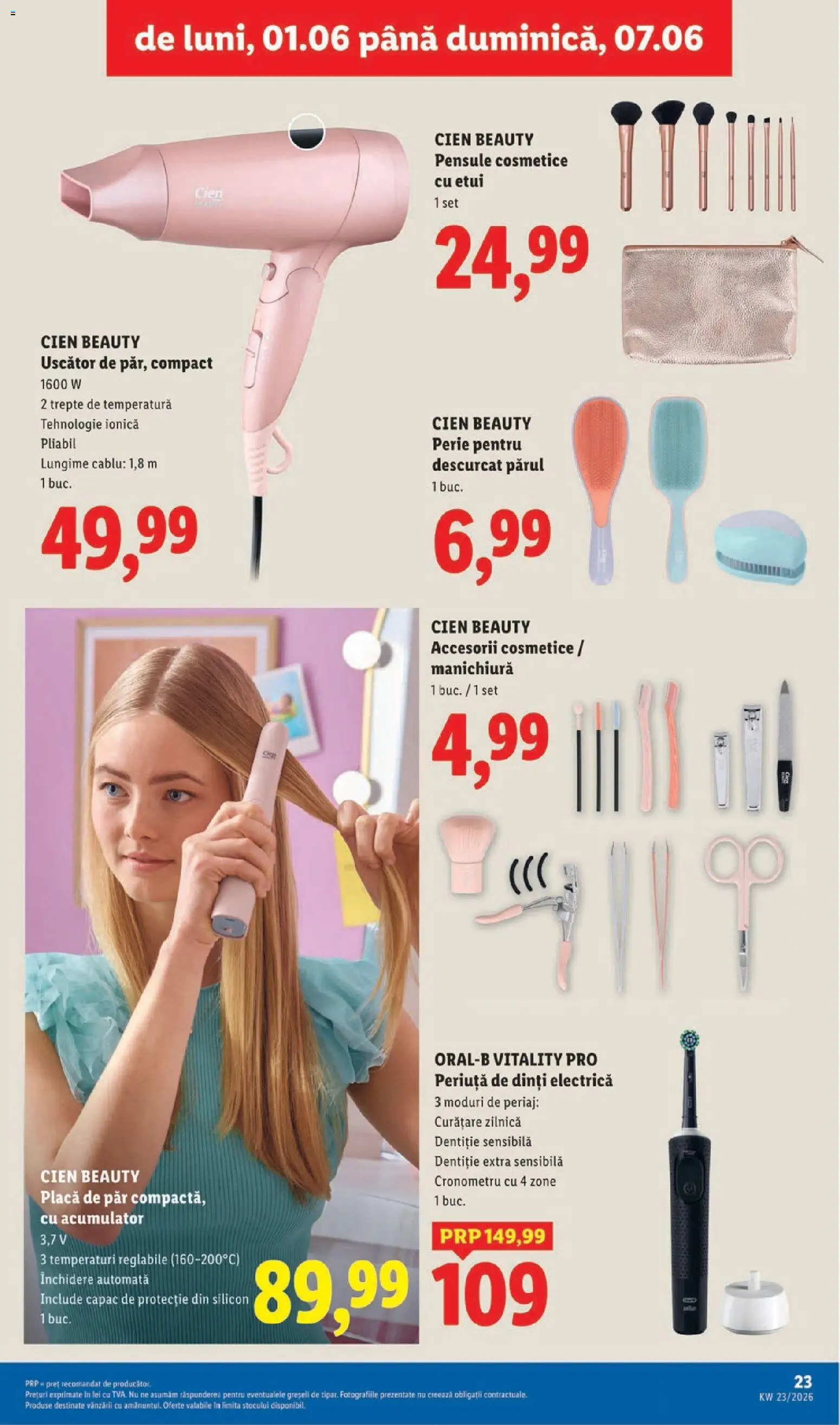 Catalog LIDL 1 - 6 Iunie 2026 | Pagina 23 | Produse: Cablu, Uscător, Perie, Periuță de dinți