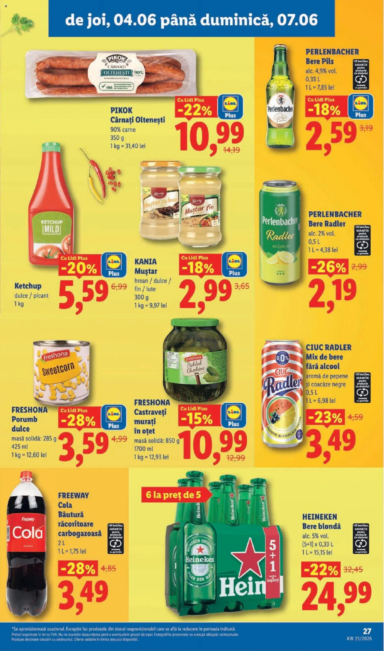 Catalog LIDL 1 - 6 Iunie 2026 | Pagina 27 | Produse: Masă, Bere, Castraveți, Cârnați