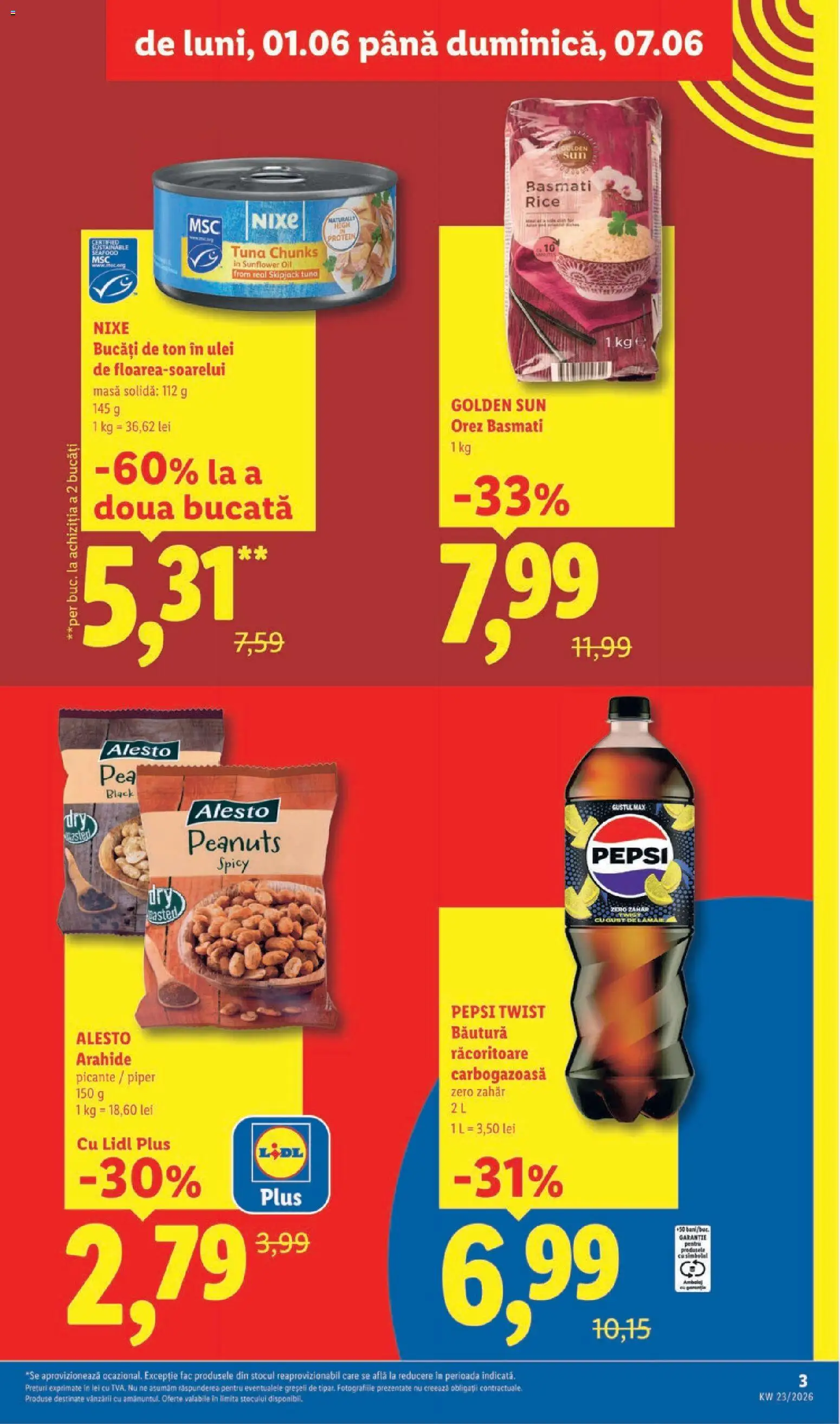 Catalog LIDL 1 - 6 Iunie 2026 | Pagina 3 | Produse: Masă, Arahide, Orez, Piper