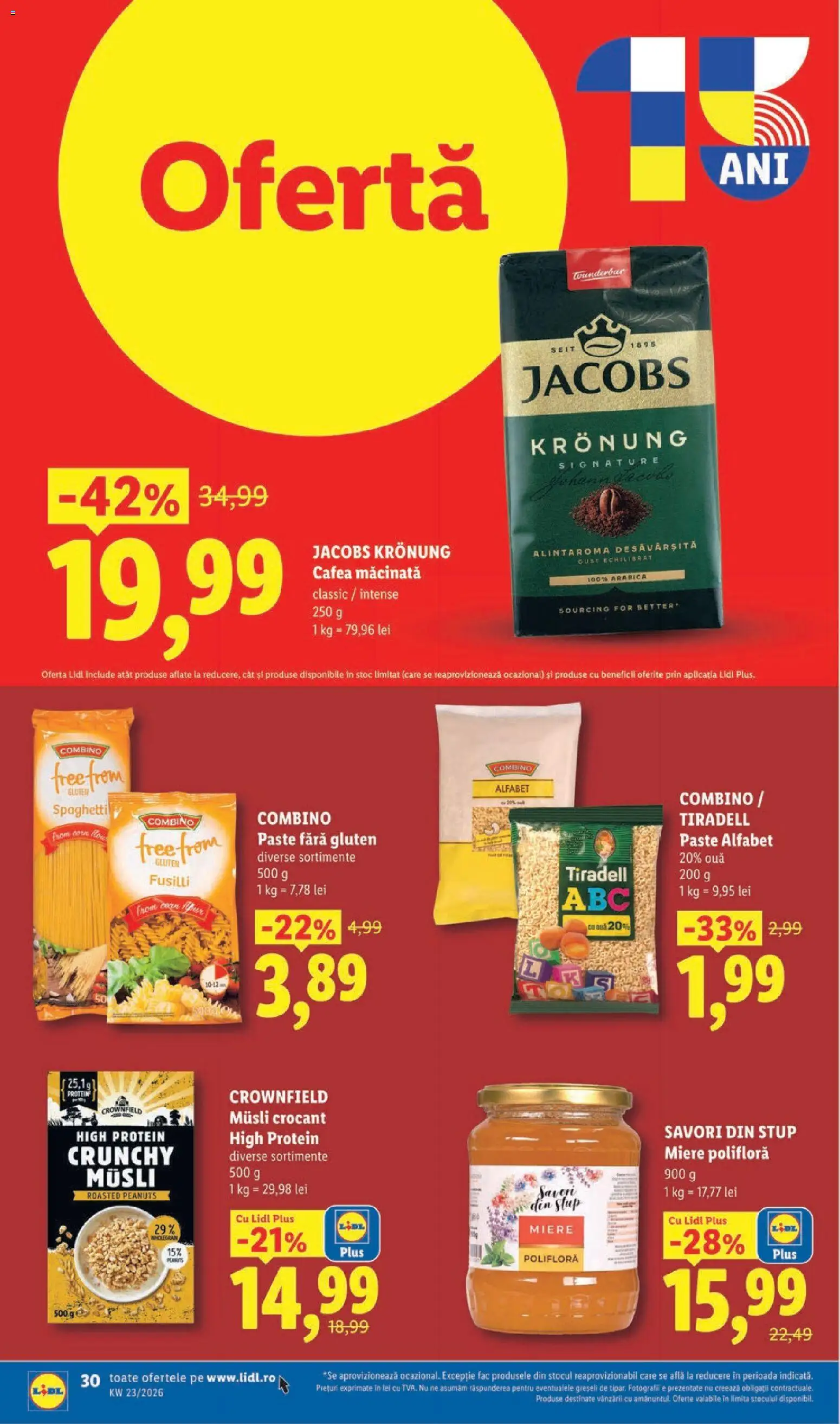 Catalog LIDL 1 - 6 Iunie 2026 | Pagina 30 | Produse: Miere polifloră, Köpek çiti, Ouă, Cafea
