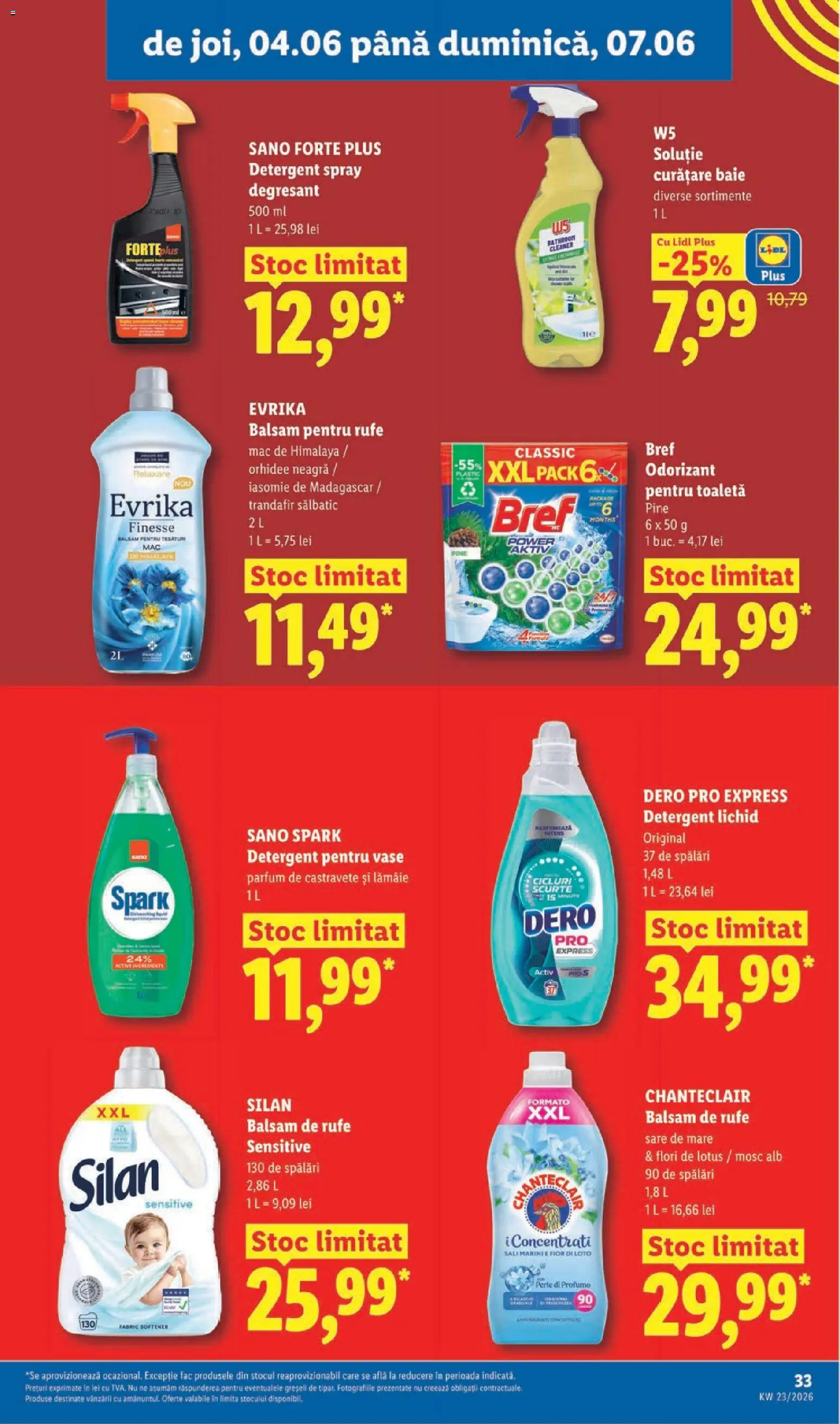 Catalog LIDL 1 - 6 Iunie 2026 | Pagina 33 | Produse: Akrilik boya, Toaletă, Detergent, Lămâie