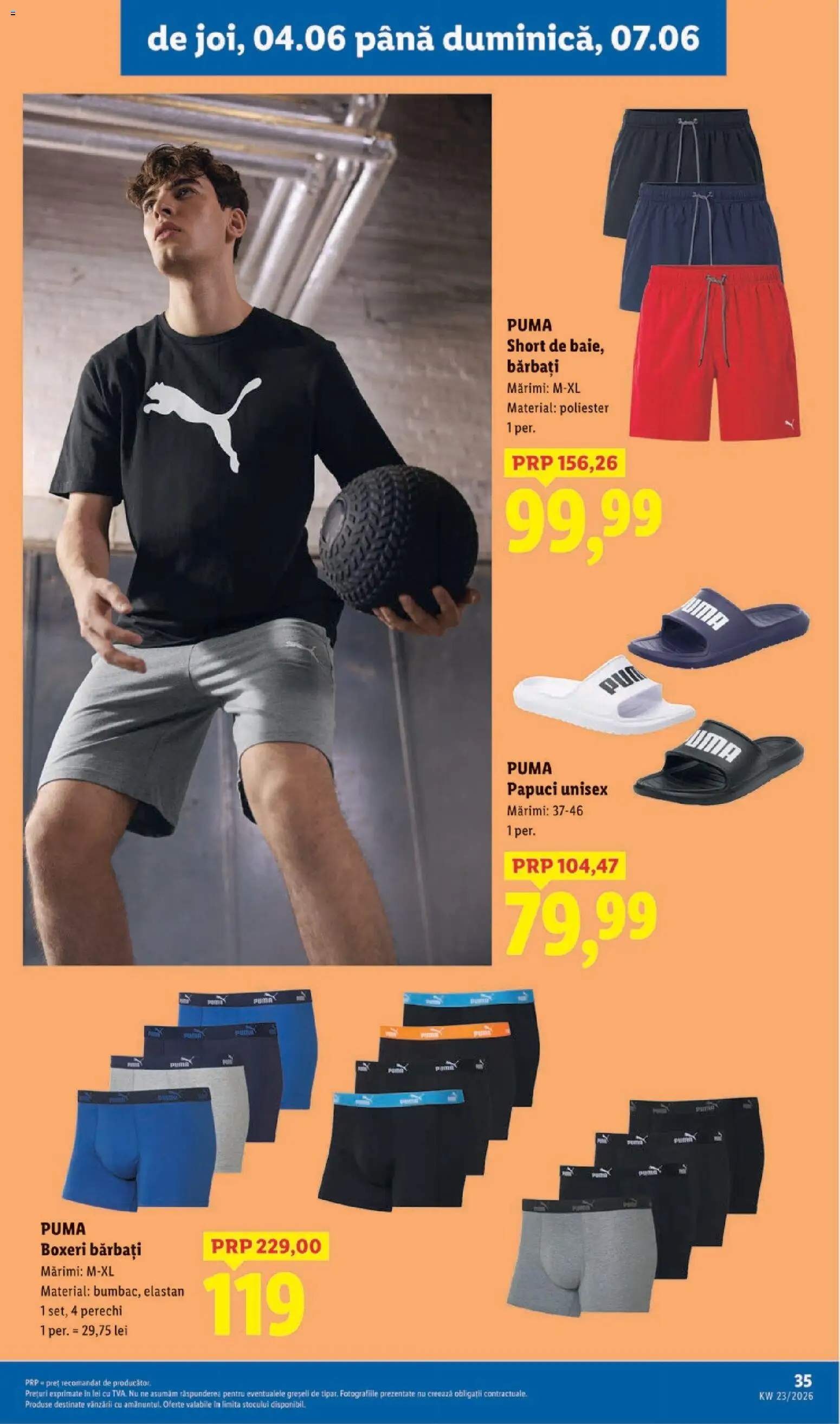 Catalog LIDL 1 - 6 Iunie 2026 | Pagina 35 | Produse: Boxeri, Papuci