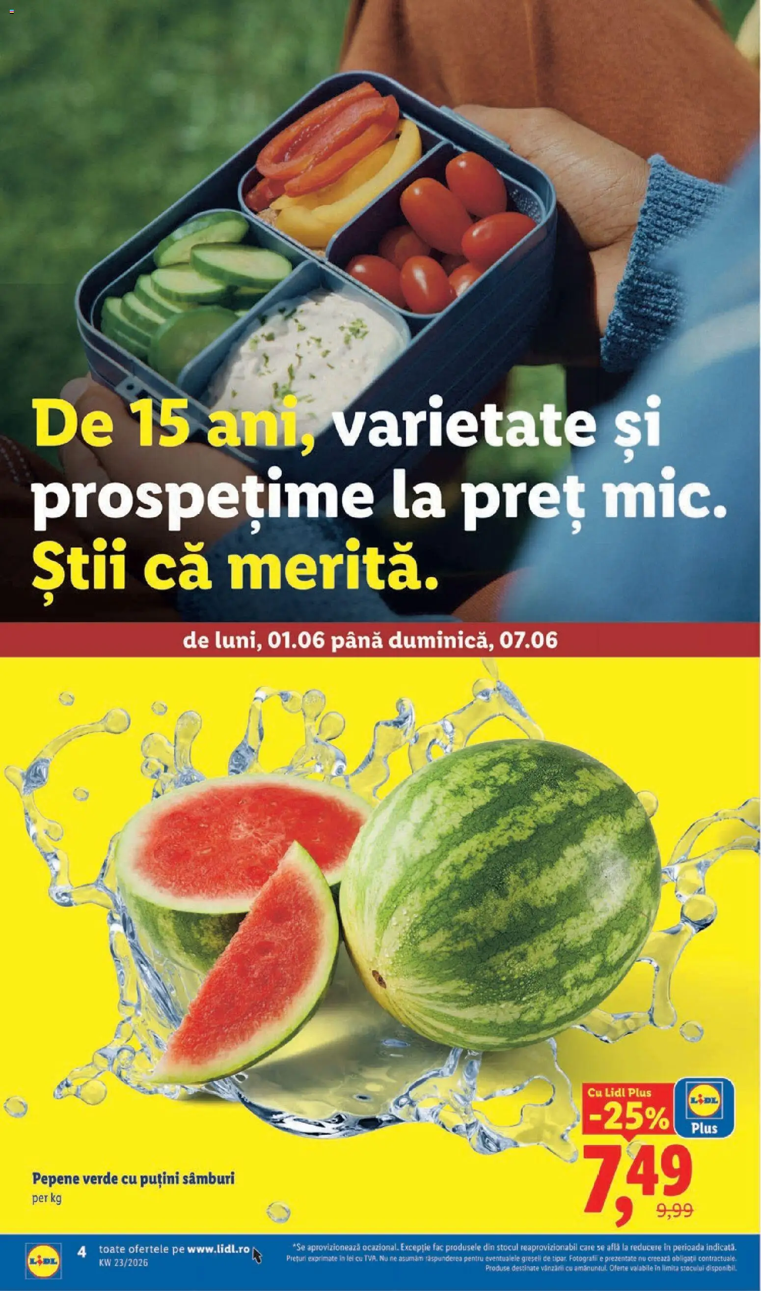 Catalog LIDL 1 - 6 Iunie 2026 | Pagina 4 | Produse: Pepene Verde