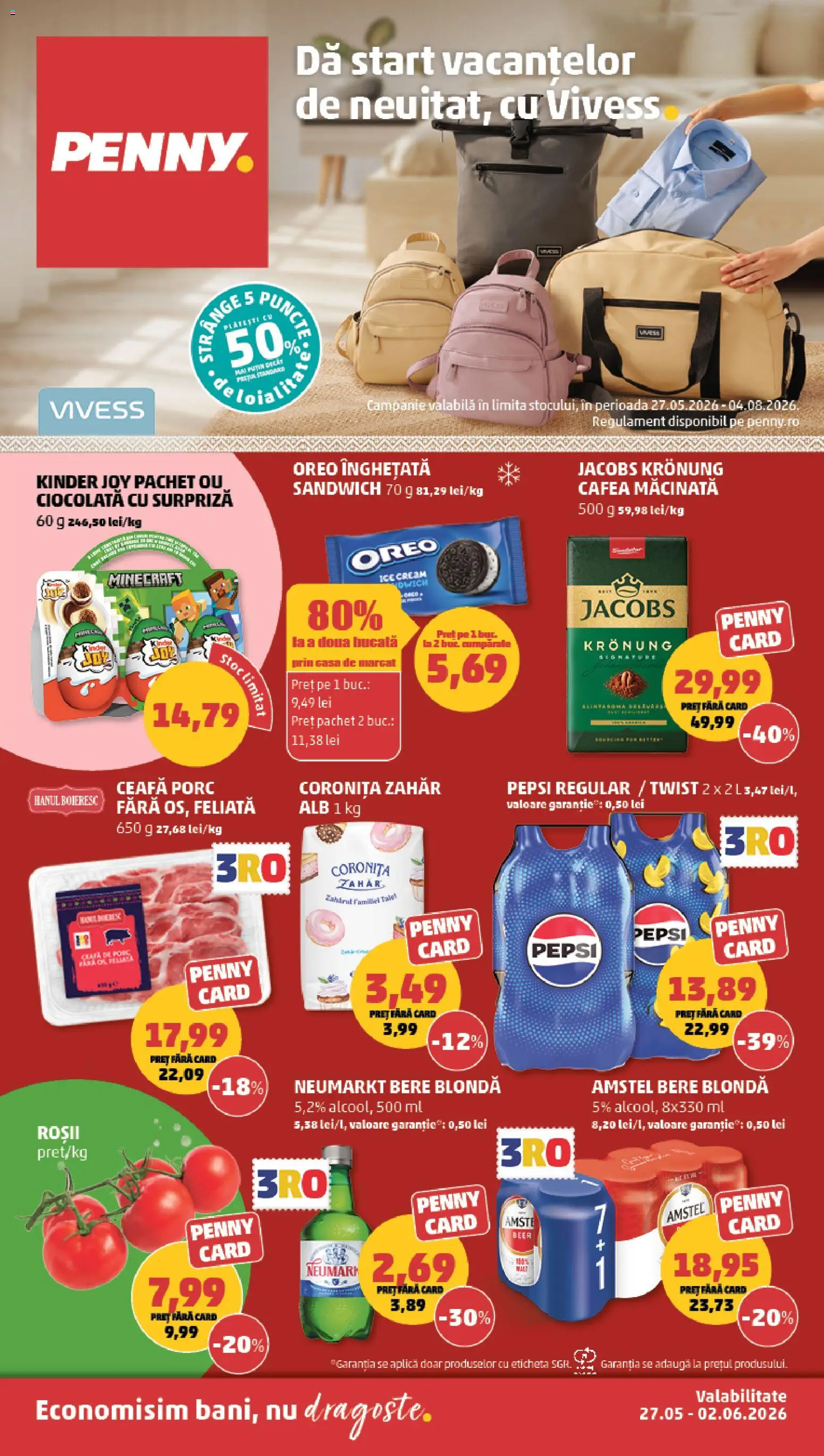 Catalog PENNY Market 27 Mai - 1 Iunie 2026 | Pagina 1 | Produse: Bere, Roșii, Înghețată, Zahăr