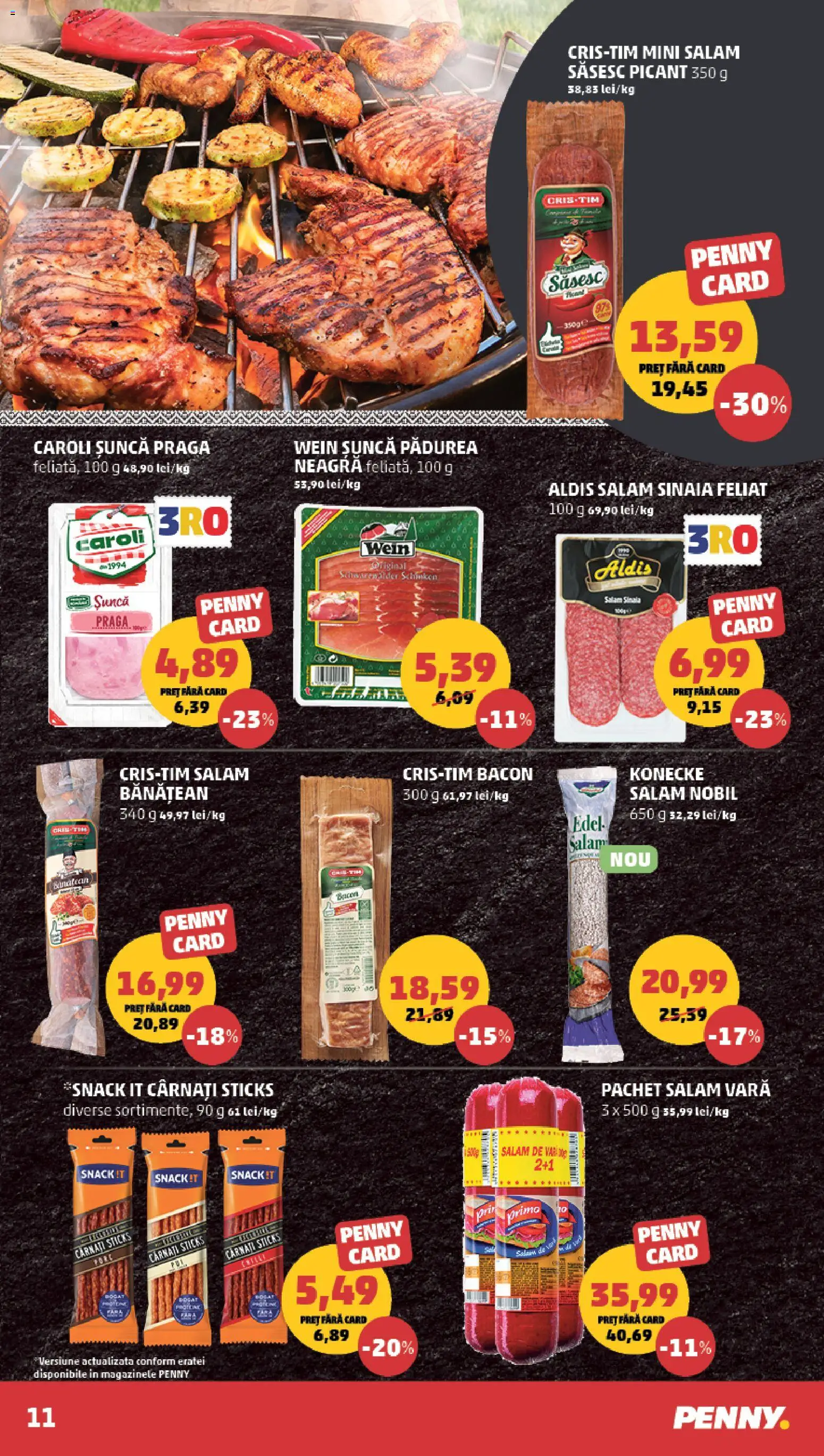 Catalog PENNY Market 27 Mai - 1 Iunie 2026 | Pagina 11 | Produse: Bacon, Salam, Șuncă, Cârnați