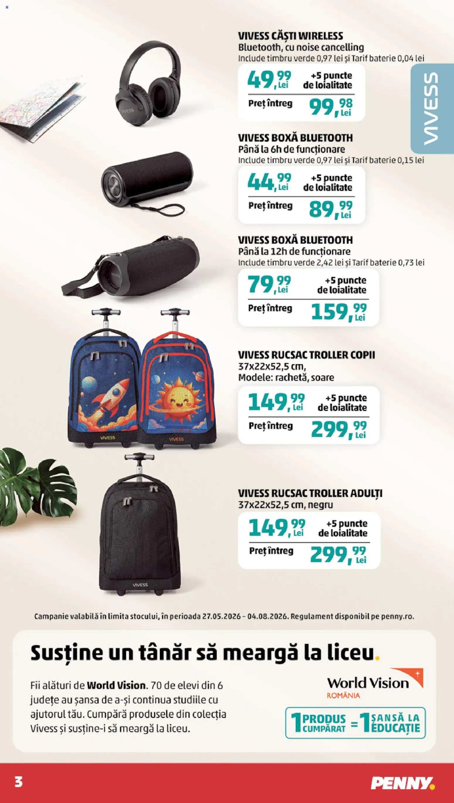 Catalog PENNY Market 27 Mai - 1 Iunie 2026 | Pagina 3 | Produse: Căști, Speaker, Baterie, Rucsac