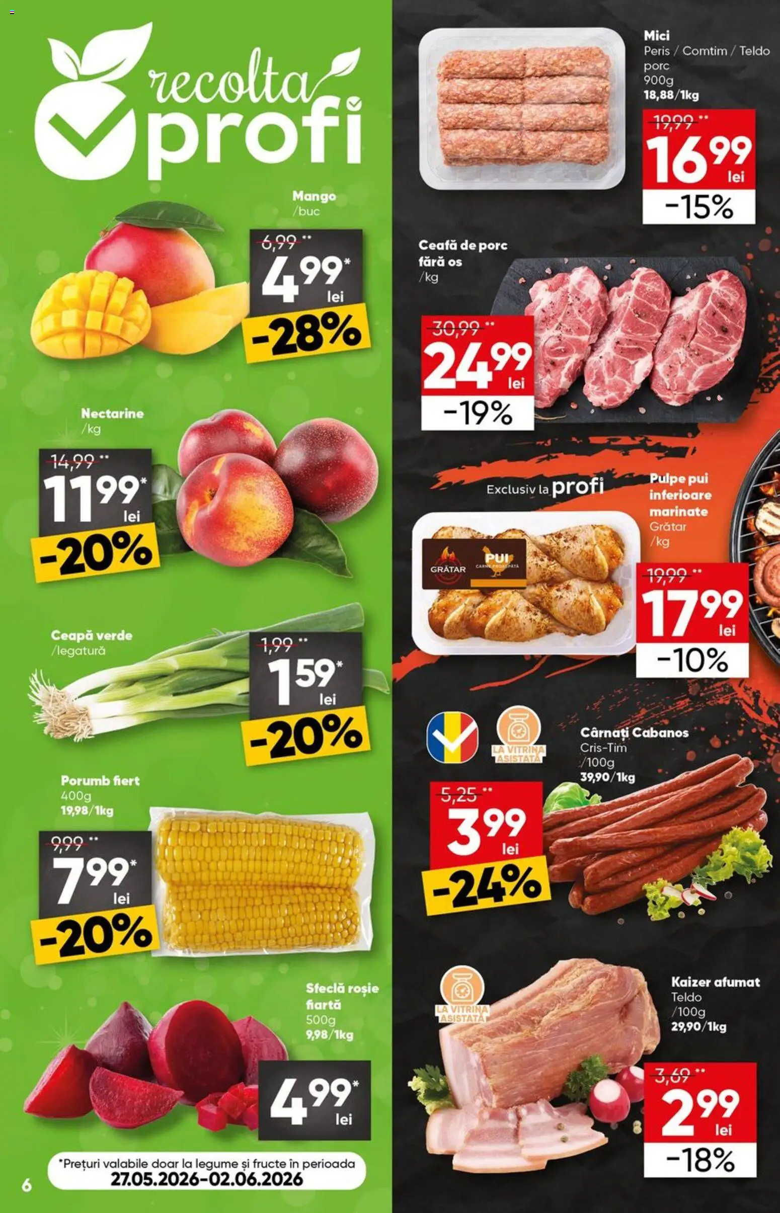 Catalog Profi 27 Mai - 8 Iunie 2026 | Pagina 6 | Produse: Keçeli kalem, Grătar, Fructe, Cârnați