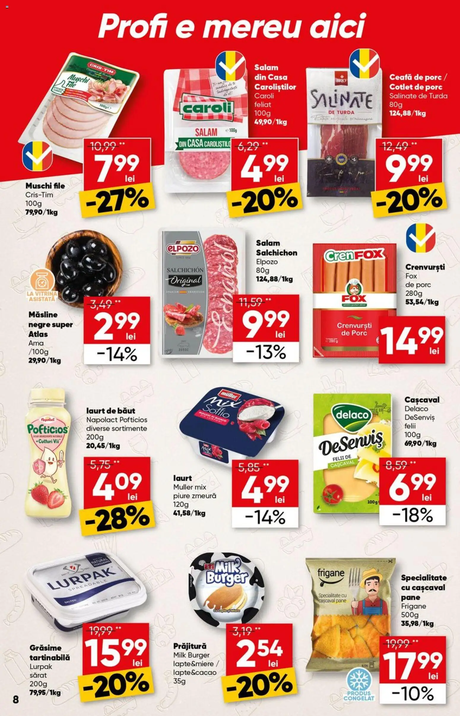 Catalog Profi 27 Mai - 8 Iunie 2026 | Pagina 8 | Produse: Zmeură, Vitrină, Cașcaval, Kalem ucu