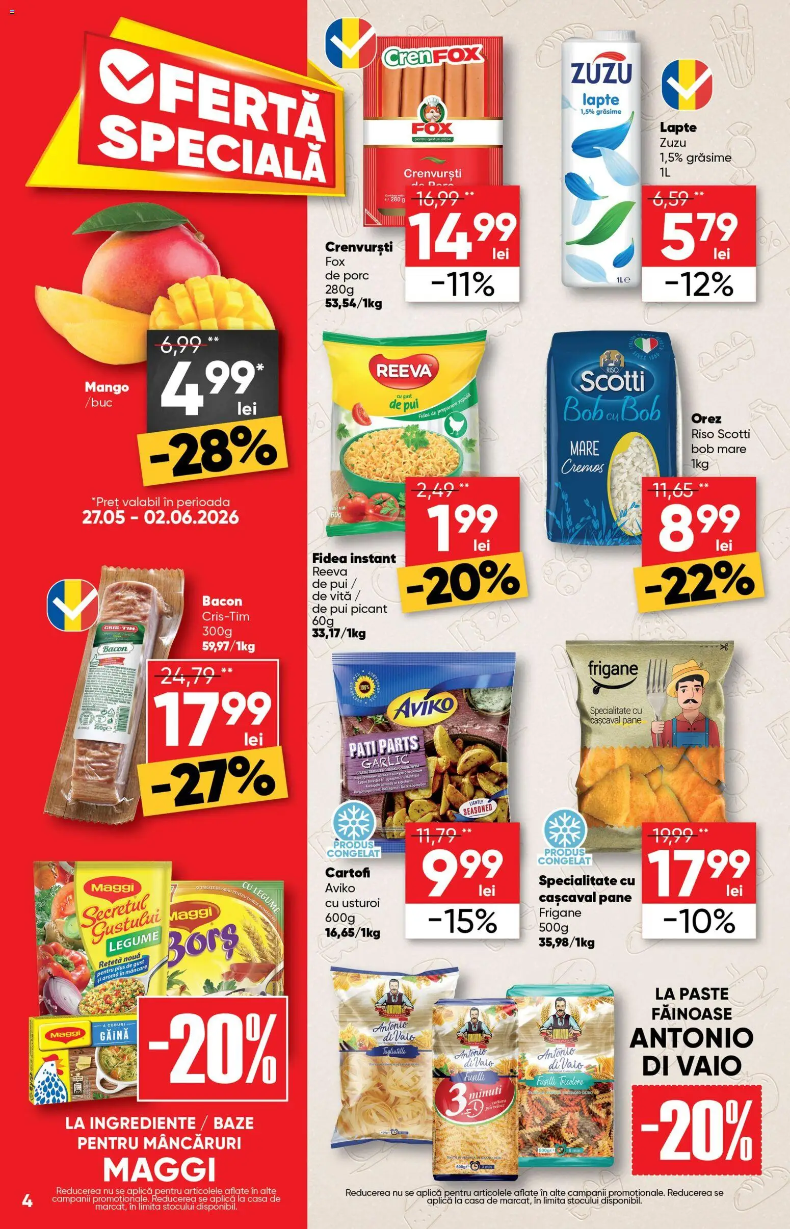 Catalog Profi 27 Mai - 8 Iunie 2026 | Pagina 4 | Produse: Crenvurști, Bacon, Paste, Usturoi