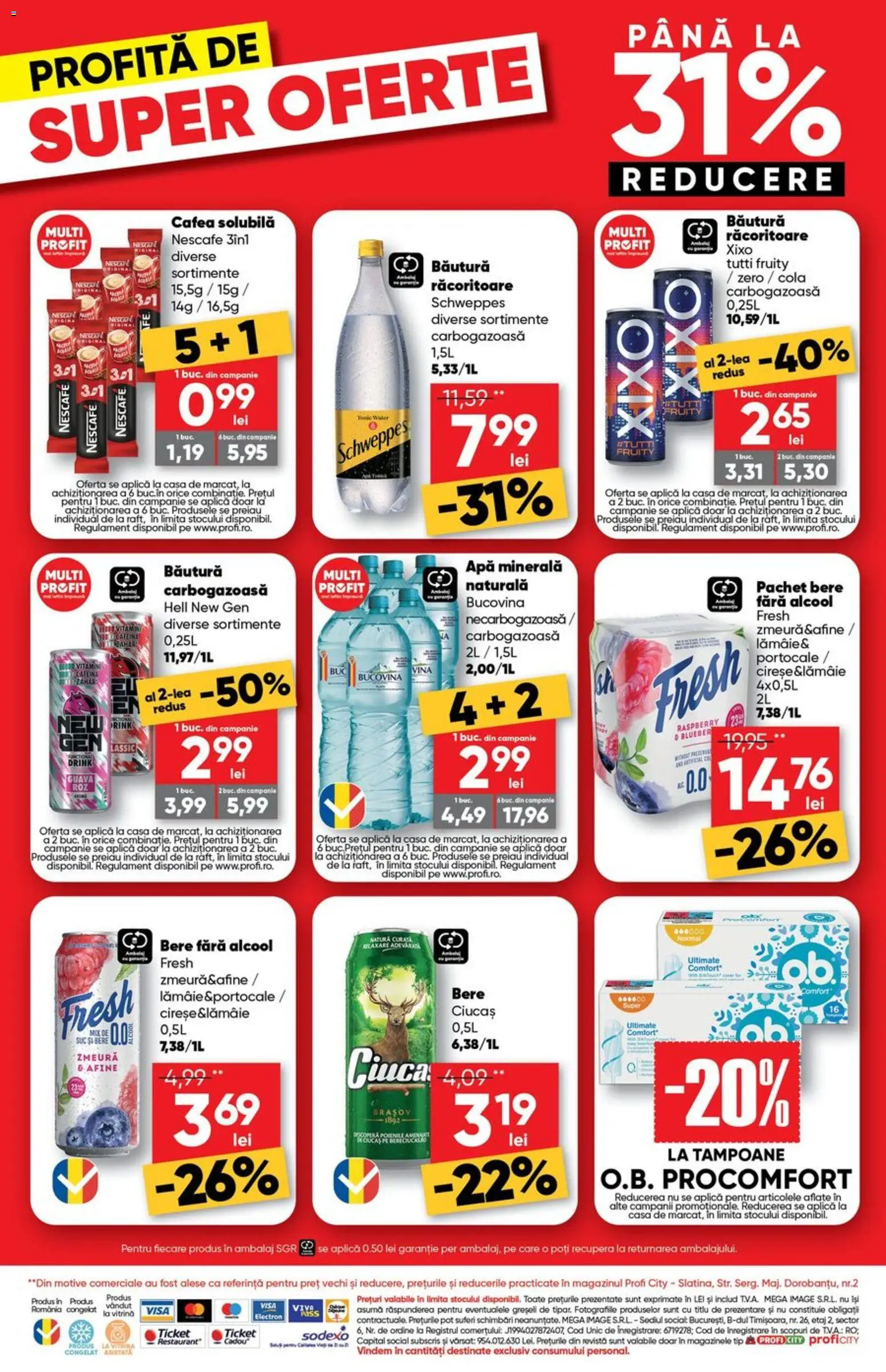 Catalog Profi 27 Mai - 8 Iunie 2026 | Pagina 8 | Produse: Zmeură, Bere, Apă, Tampoane