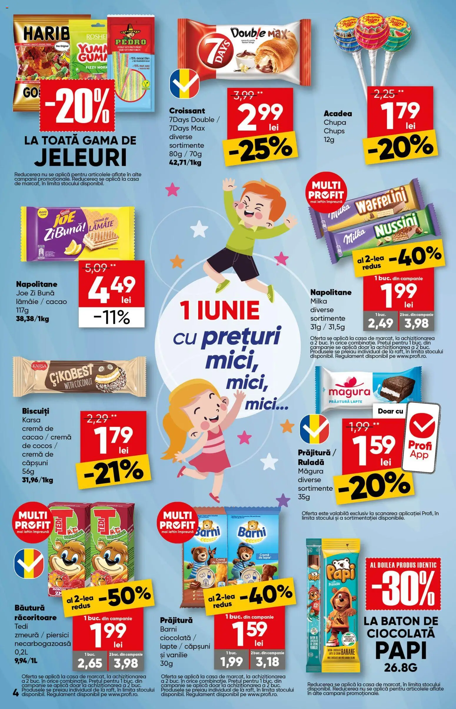 Catalog Profi 27 Mai - 8 Iunie 2026 | Pagina 4 | Produse: Napolitane, Cremă, Cacao, Lămâie