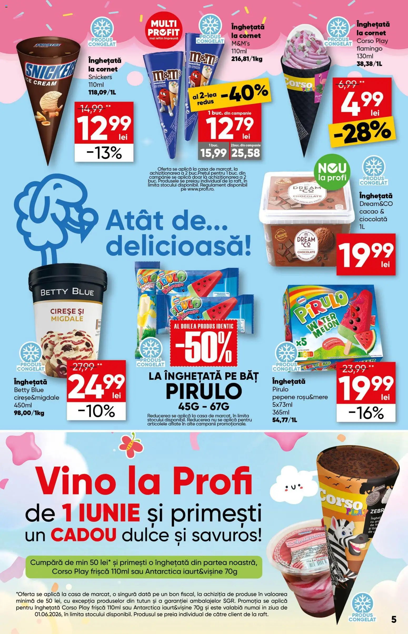 Catalog Profi 27 Mai - 8 Iunie 2026 | Pagina 5 | Produse: Ciocolată, Frișcă, Cireșe, Înghețată
