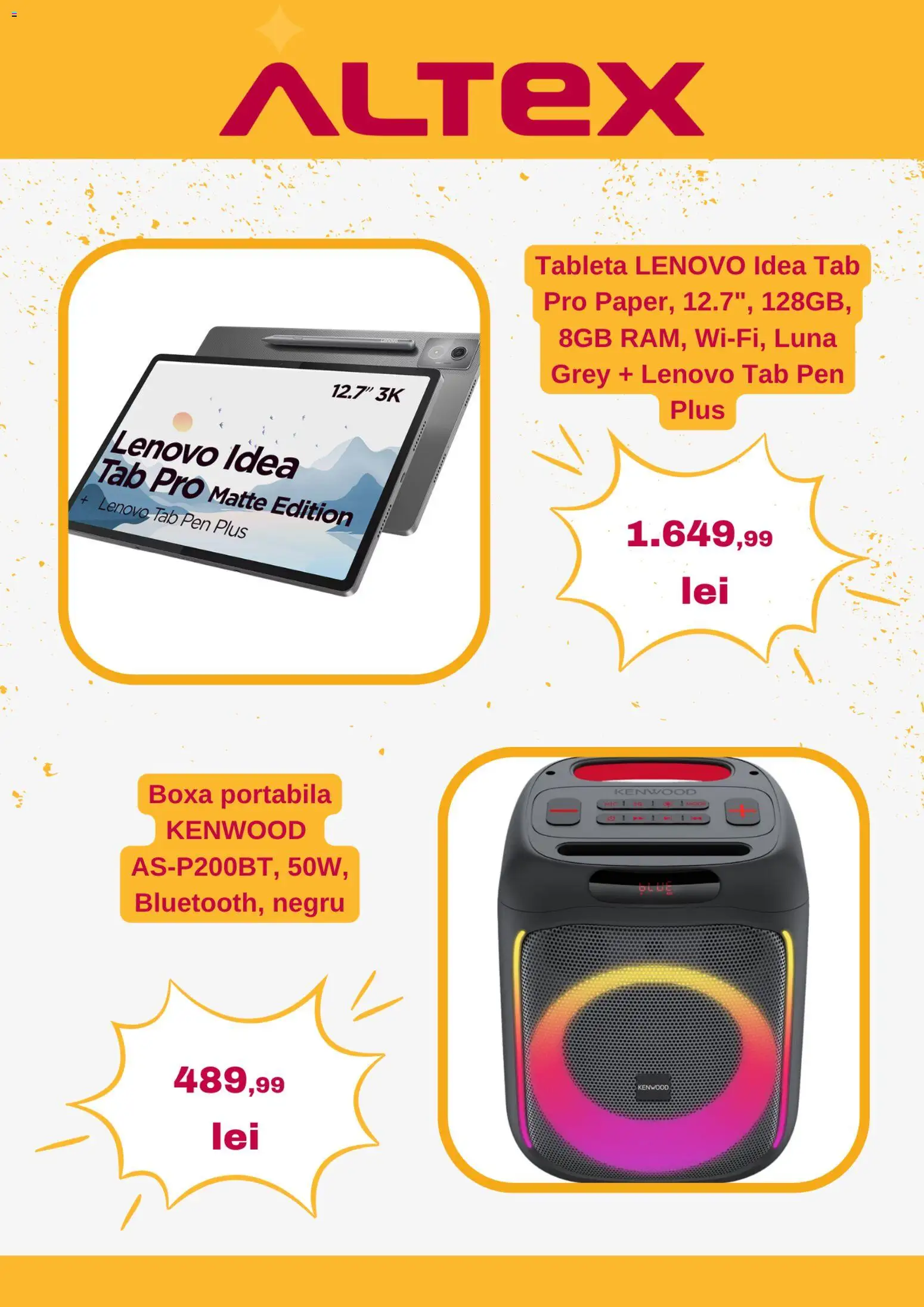 Catalog Altex 28 Mai - 2 Iunie 2026 | Pagina 2 | Produse: Tabletă, Boxă portabilă