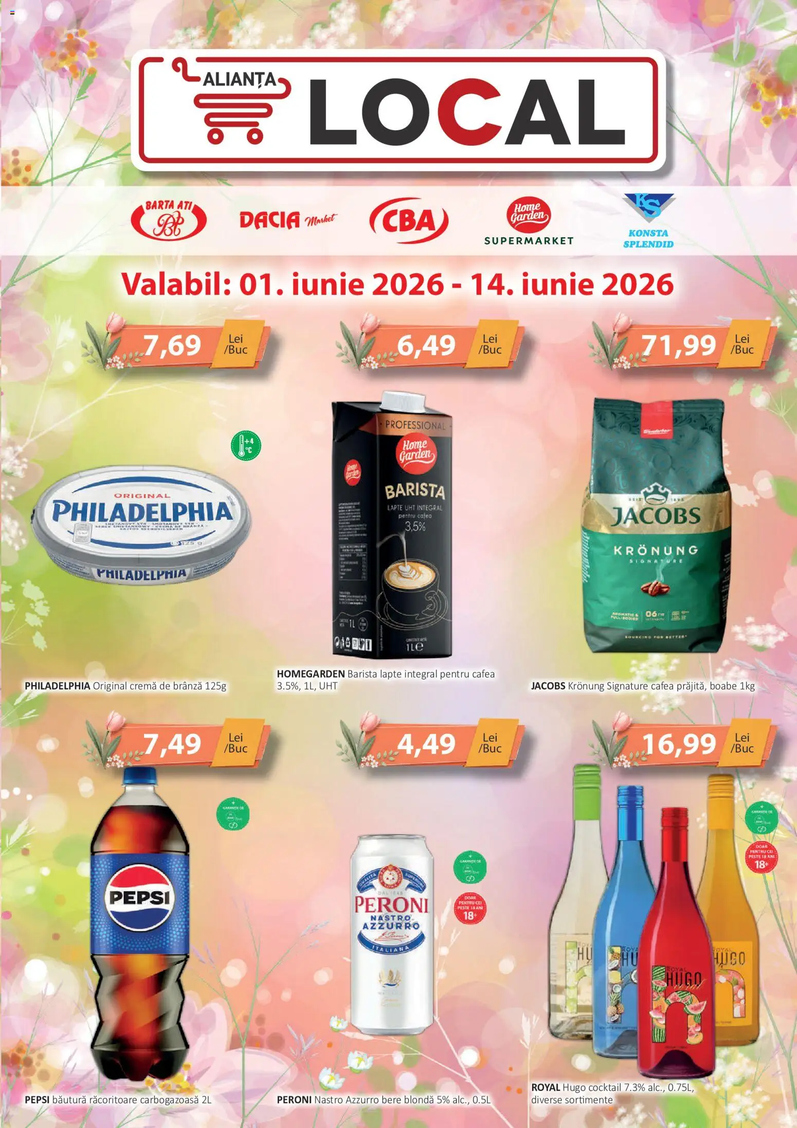 Catalog CBA 1 - 13 Iunie 2026 | Pagina 1 | Produse: Köpek çiti, Cremă, Cafea, Cocktail