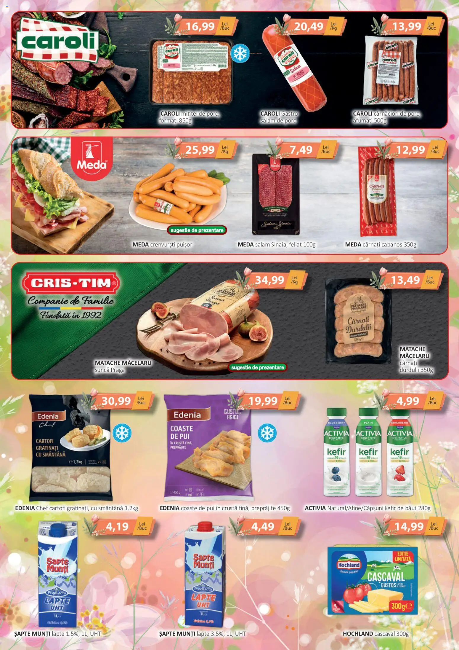 Catalog CBA 1 - 13 Iunie 2026 | Pagina 2 | Produse: Cașcaval, Lapte, Kefir, Cârnați