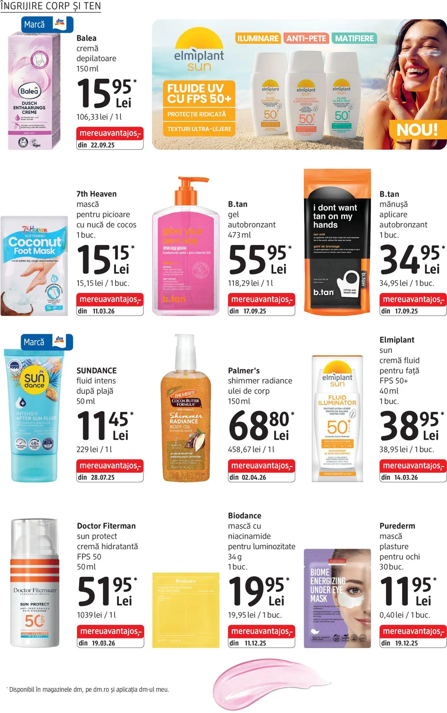 Catalog DM Drogerie Markt 28 Mai - 22 Iunie 2026 | Pagina 10 | Produse: Ulei de corp, Body, Protecție solară, Cremă depilatoare