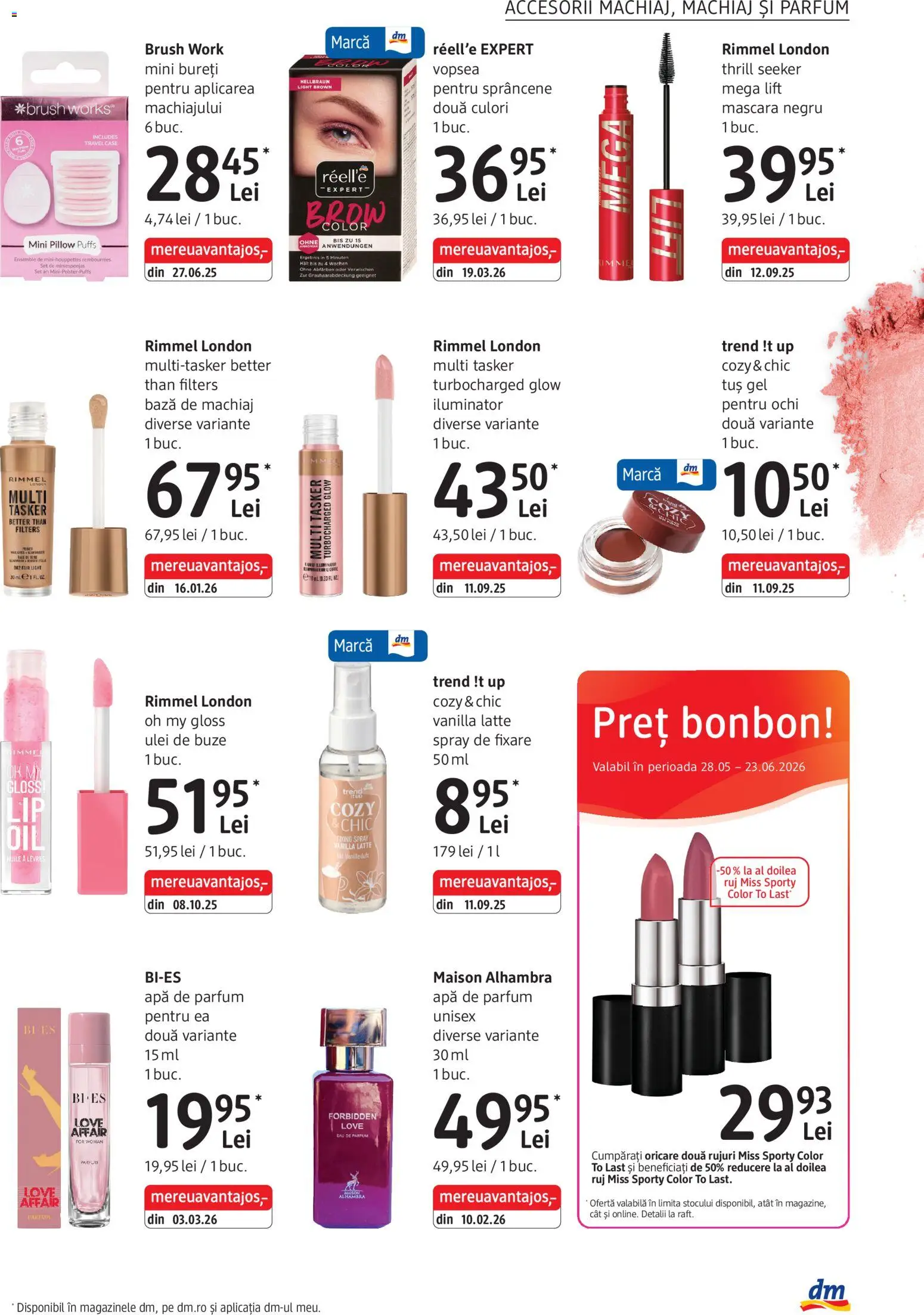 Catalog DM Drogerie Markt 28 Mai - 22 Iunie 2026 | Pagina 13 | Produse: Bază de machiaj, Vopsea, Ruj, Apă