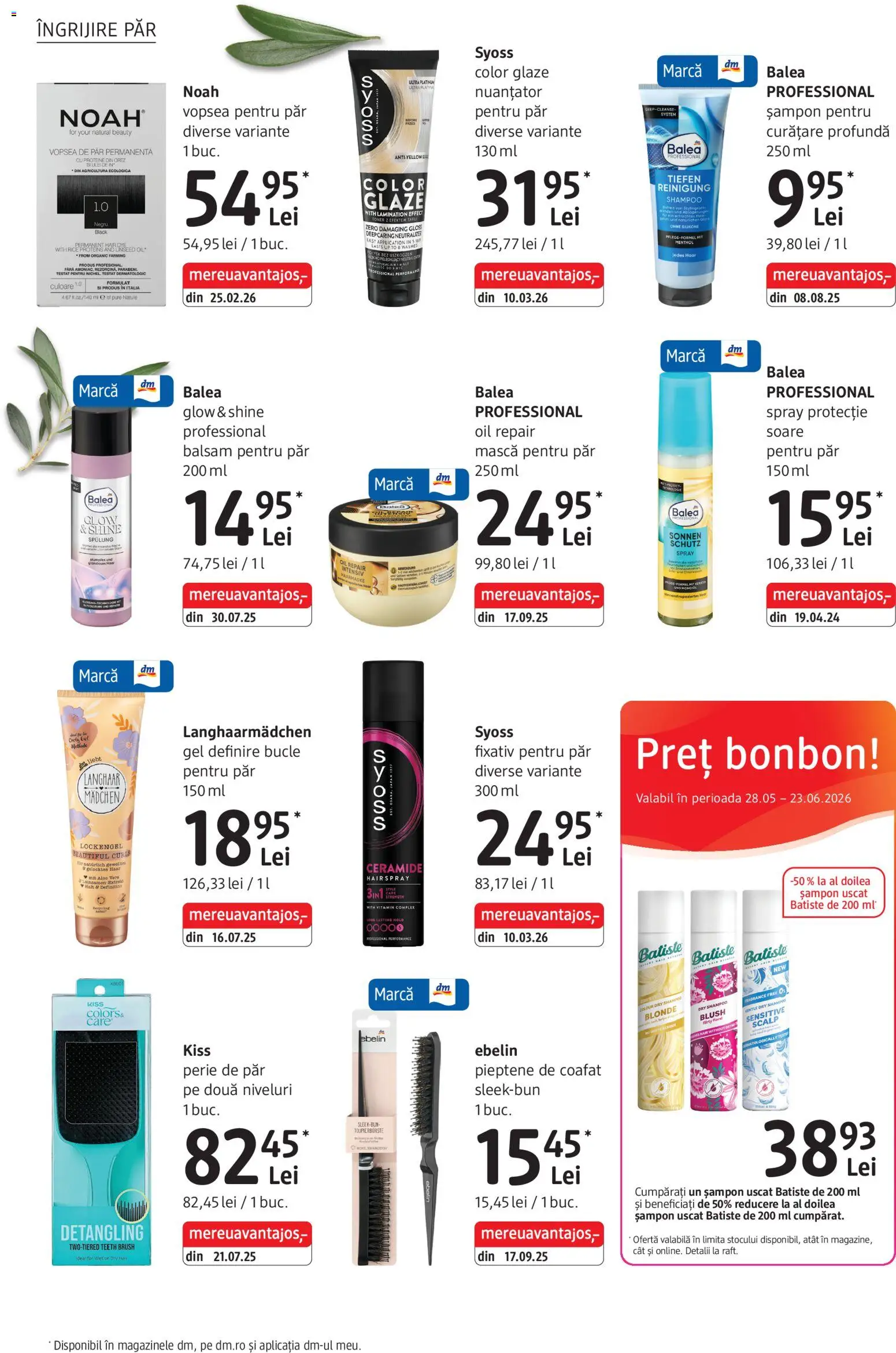 Catalog DM Drogerie Markt 28 Mai - 22 Iunie 2026 | Pagina 14 | Produse: Masaüstü kılıfı, Perie, Șampon, Balsam