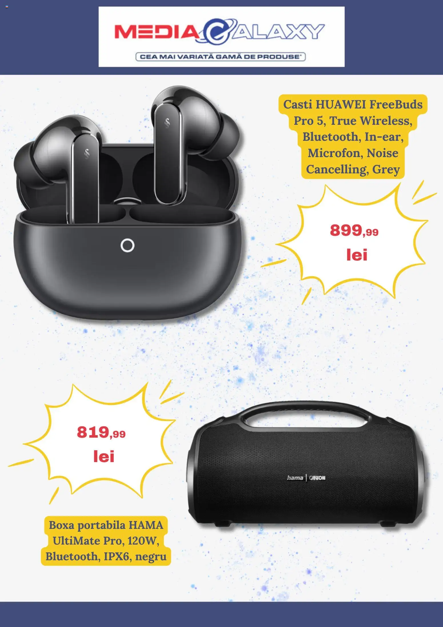 Catalog Media Galaxy 28 Mai - 2 Iunie 2026 | Pagina 2 | Produse: Căști, Boxă portabilă