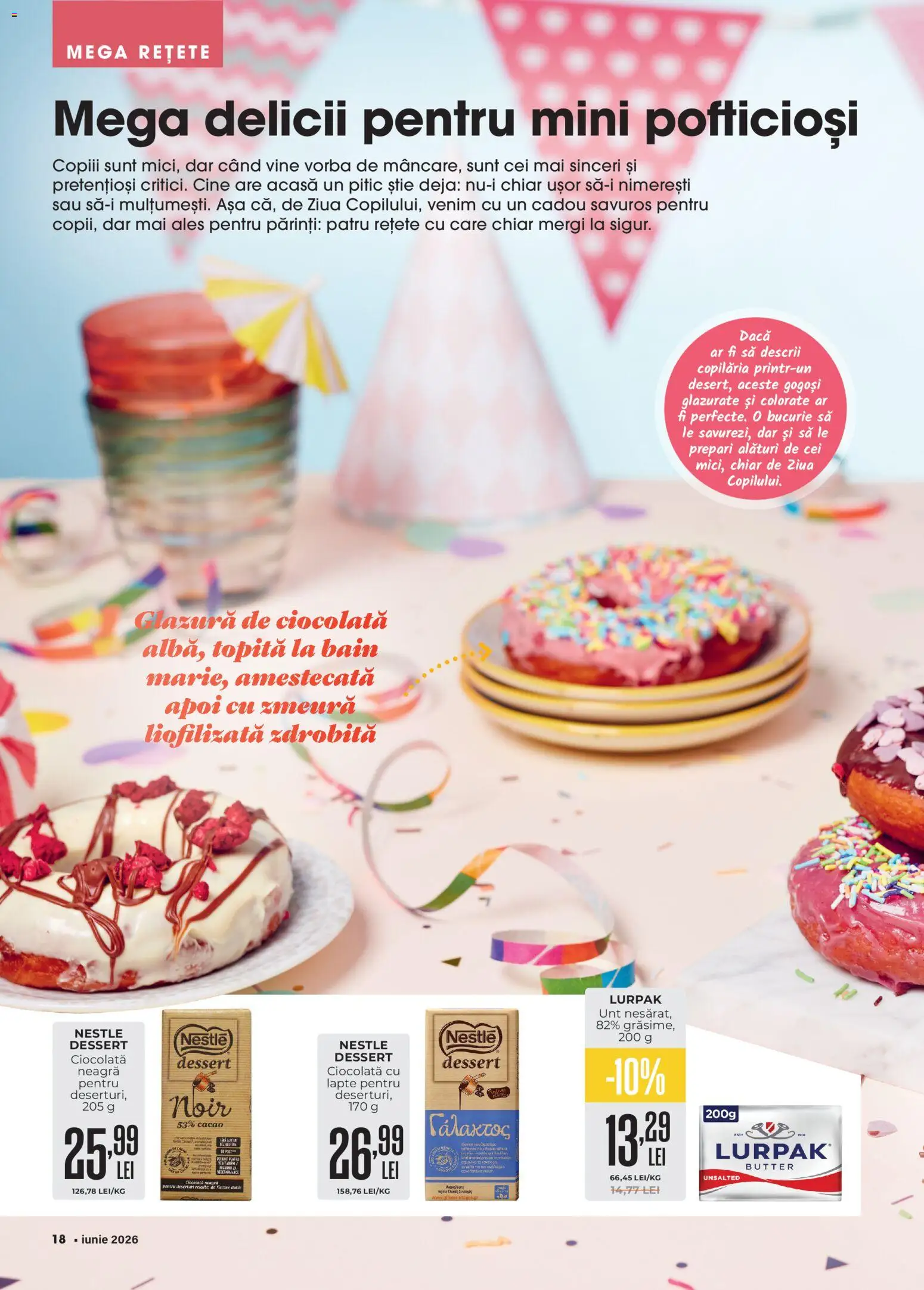 Catalog Mega Image 28 Mai - 29 Iunie 2026 | Pagina 18 | Produse: Zmeură, Lapte, Unt, Ciocolată