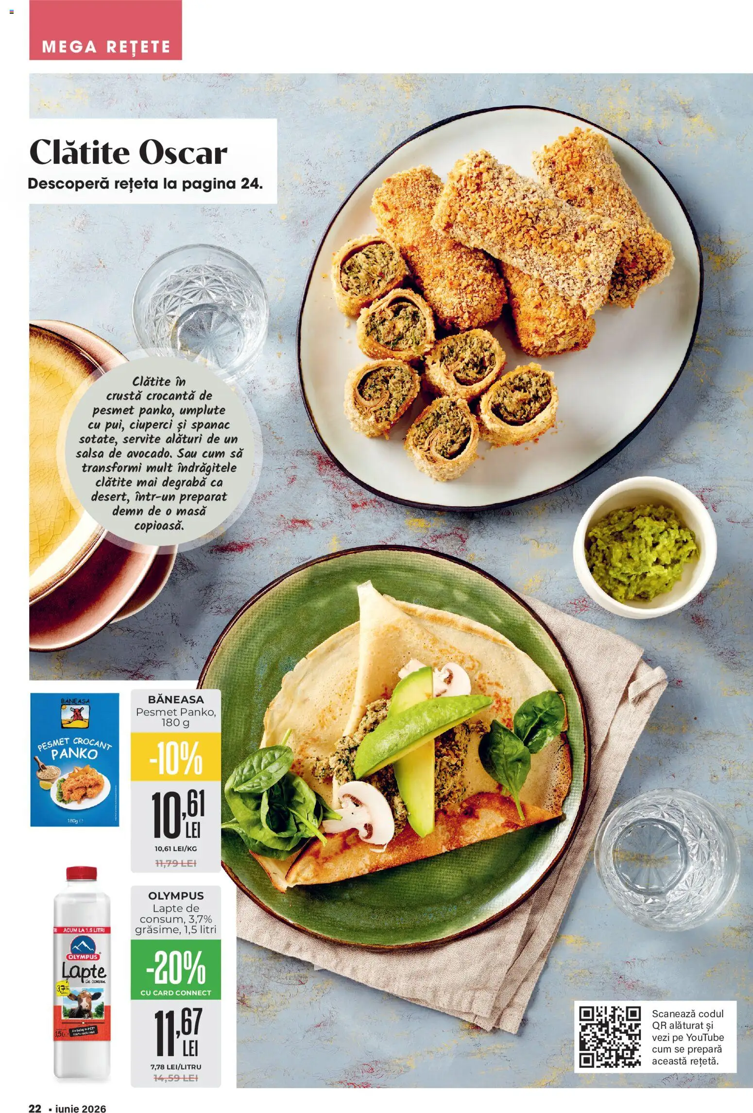 Catalog Mega Image 28 Mai - 29 Iunie 2026 | Pagina 22 | Produse: Masă, Ciuperci, Clătite, Lapte