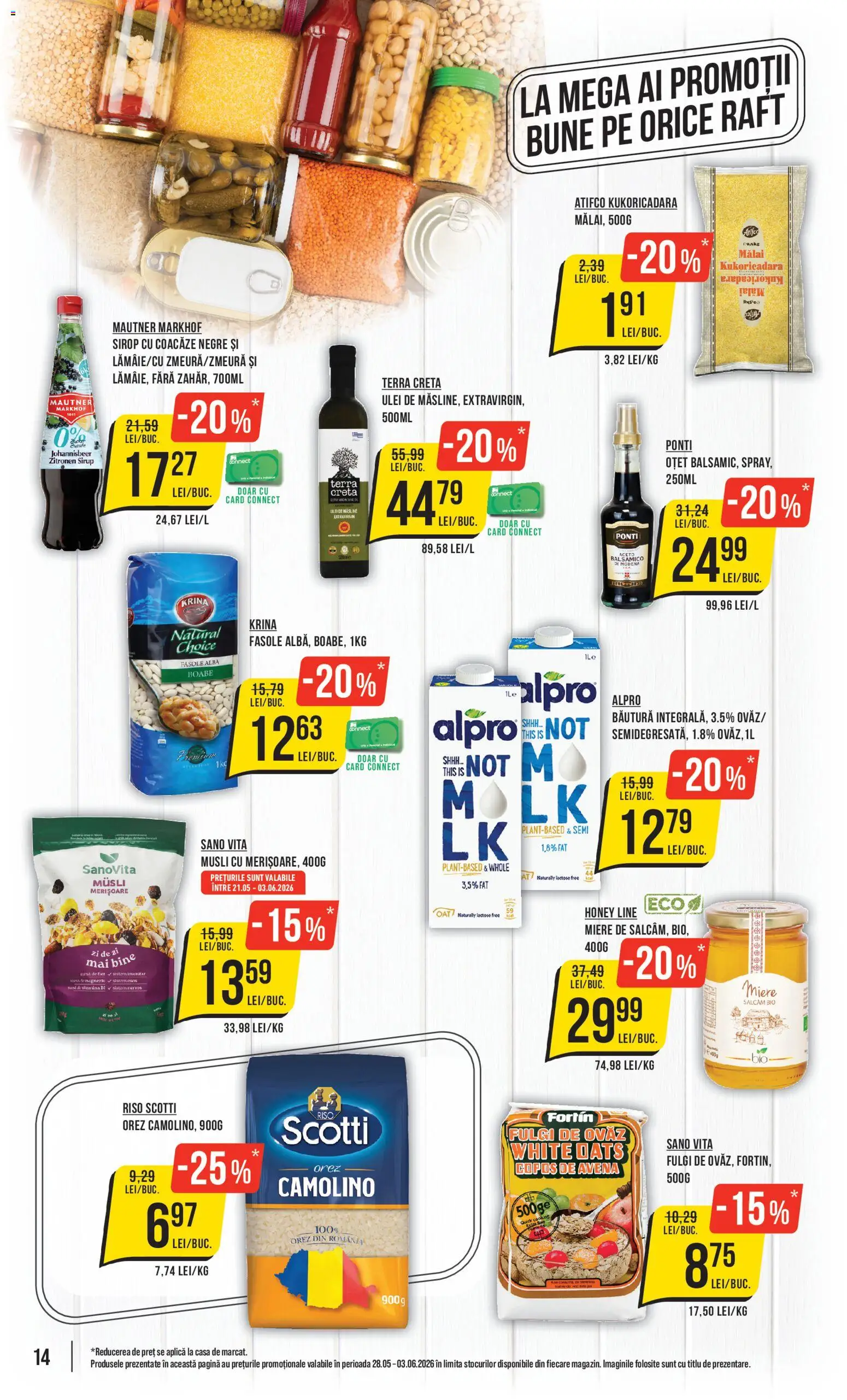 Catalog Mega Image 28 Mai - 2 Iunie 2026 | Pagina 14 | Produse: Şerit ödül, Ulei, Fulgi, Çocuk sutyeni