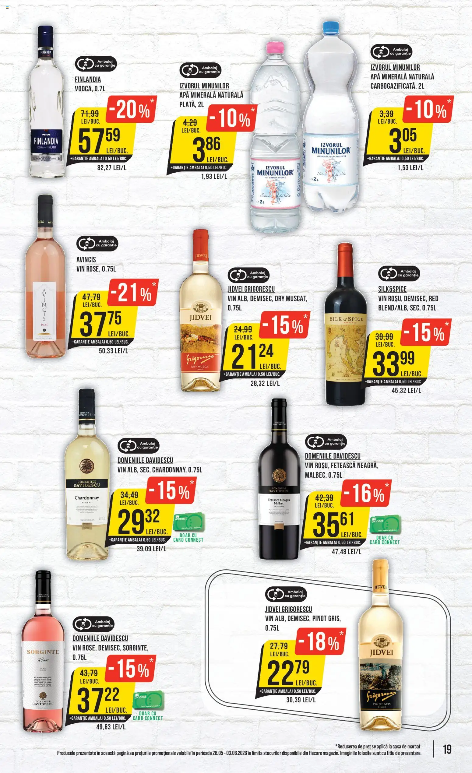 Catalog Mega Image 28 Mai - 2 Iunie 2026 | Pagina 19 | Produse: Yazı tahtası kalemi, Vin, Vodka, Apă